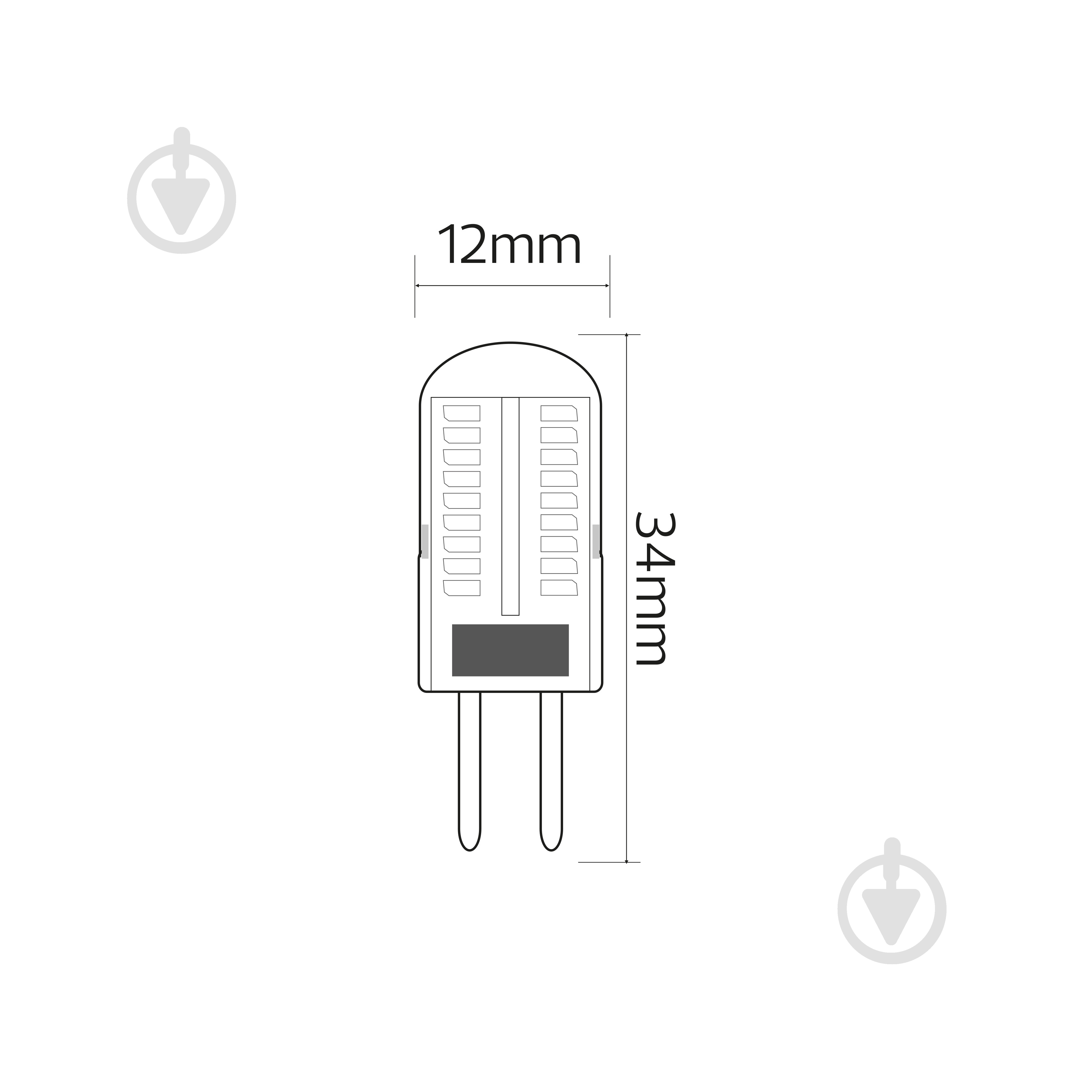 Лампа світлодіодна HOROZ ELECTRIC MICRO-2 1,5 Вт капсульна прозора G4 220 В 6400 К 001-010-0002-020 - фото 2