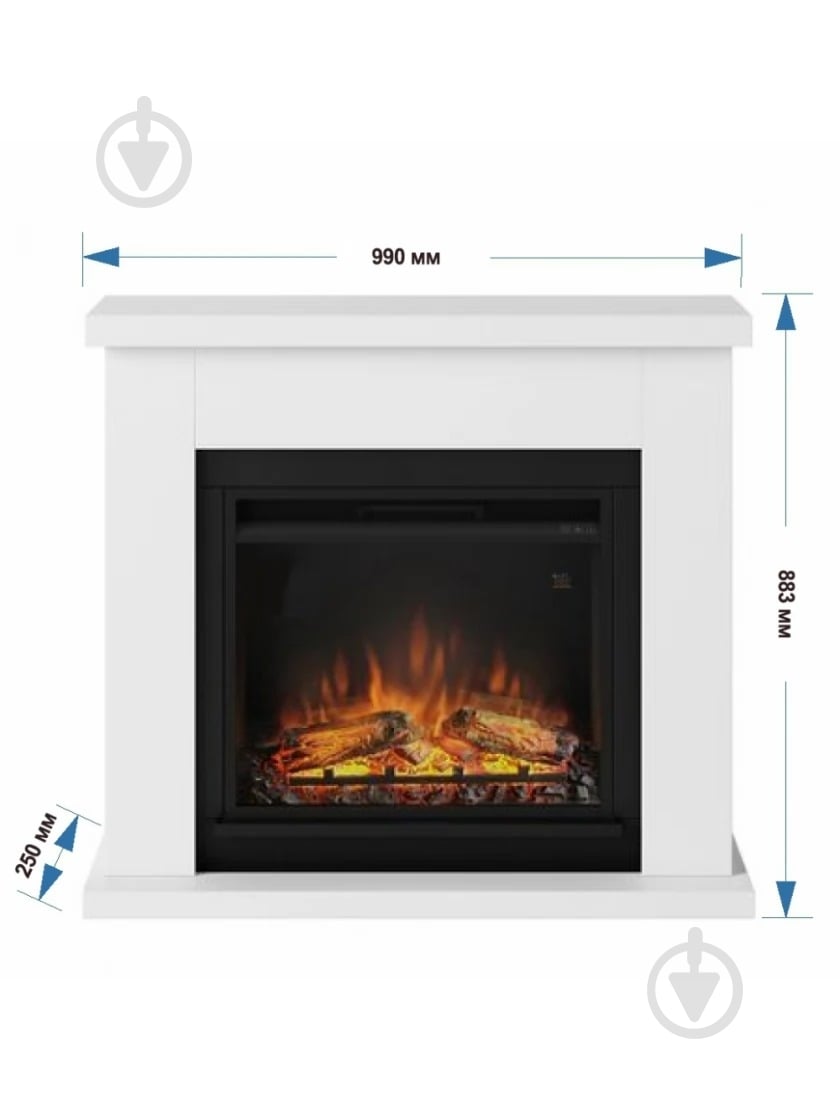 Каминокомплект FRODE белый - фото 4