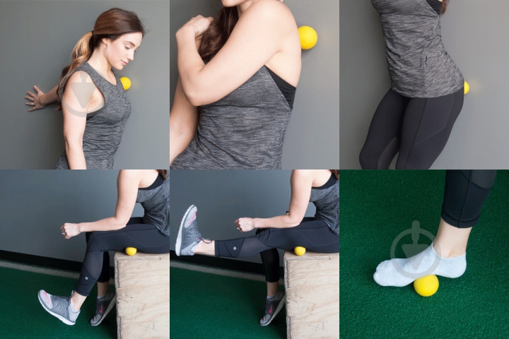 Массажный мяч EasyFit одинарный TPR фиолетовый 6 см - фото 3