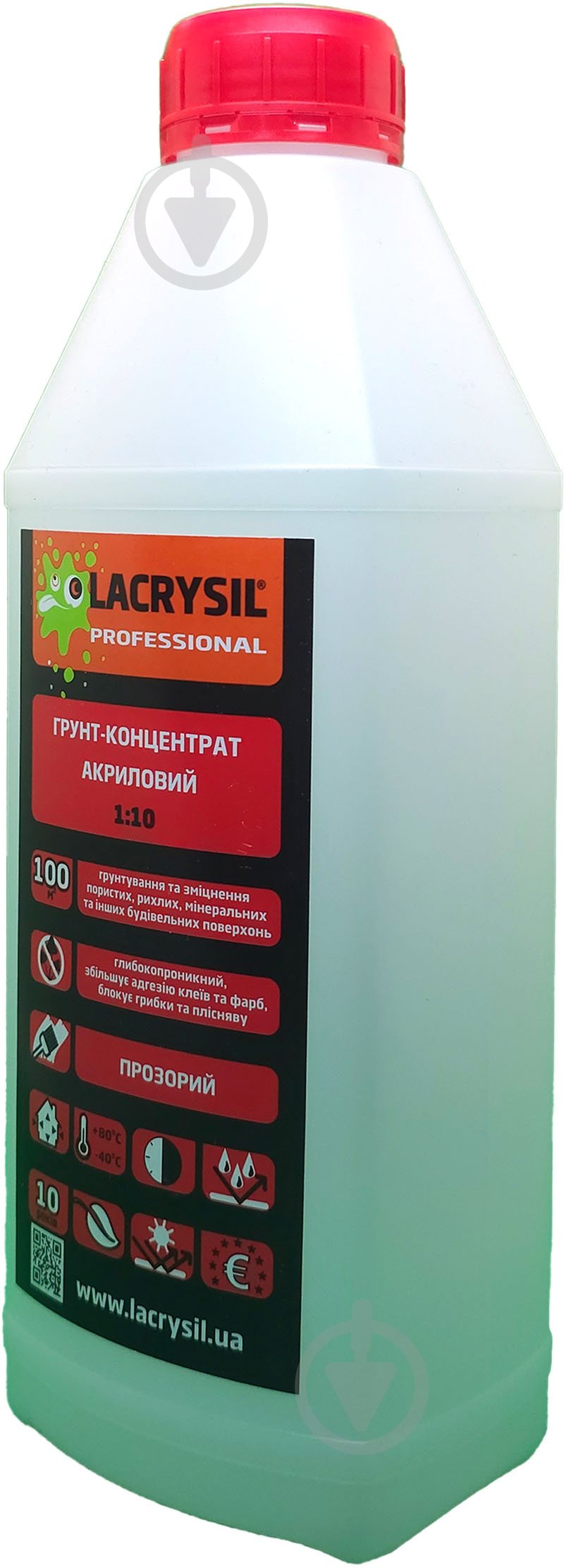 Грунтовка универсальная Lacrysil 1:10 акриловая 1 л - фото 3