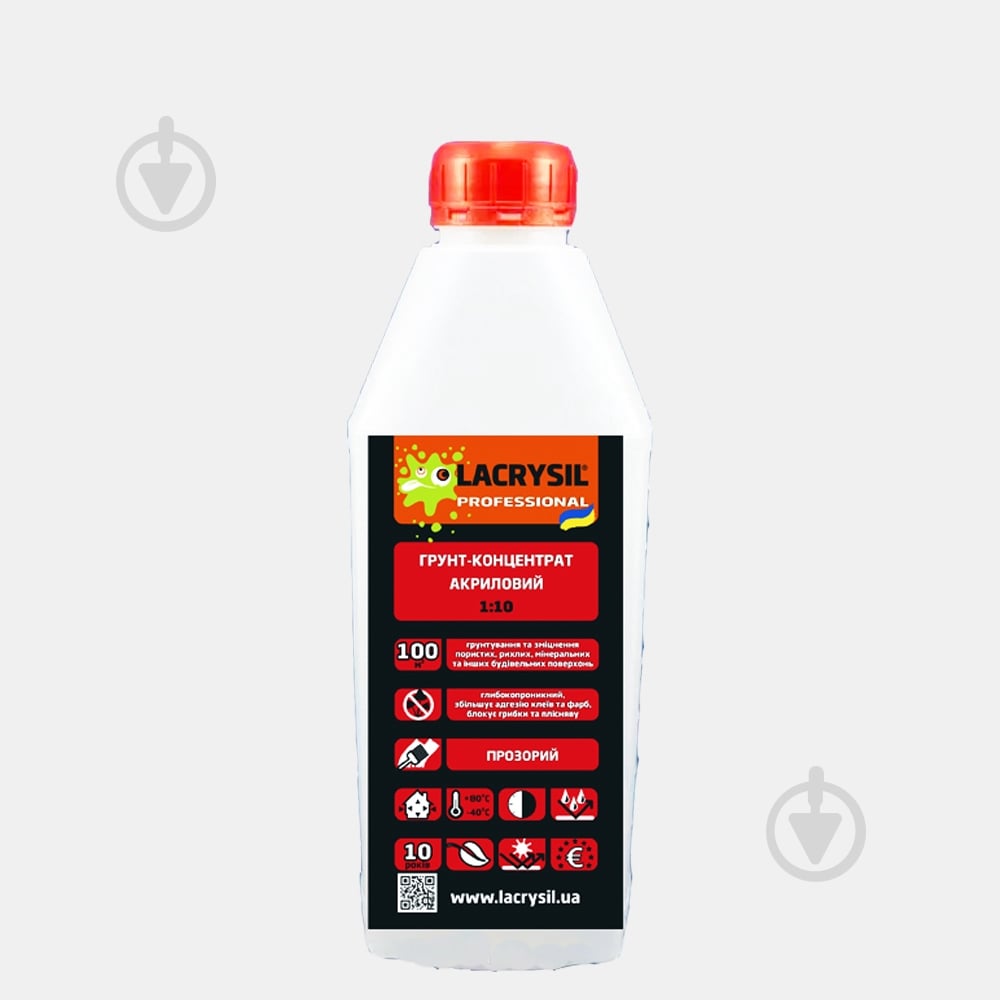 Грунтовка универсальная Lacrysil 1:10 акриловая 1 л - фото 1
