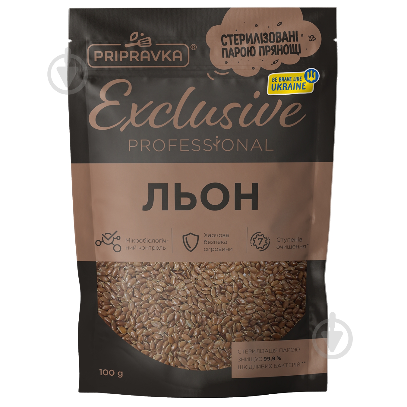 Семена льна Приправка 100 г (4820195511480) - фото 1 Семена льна Приправка 100 г (4820195511480) - фото 1