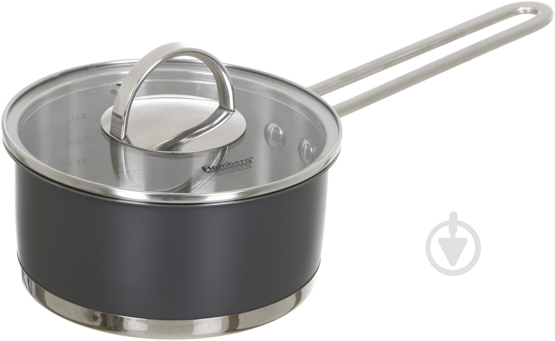 Ківш з кришкою Flamberg Graphite 1,5 л - фото 1
