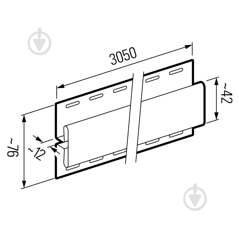 Профіль з'єднувальний Н-подібний Vilo™ 3,05 м кремовий SV-18 - фото 2 Профіль з'єднувальний Н-подібний Vilo™ 3,05 м кремовий SV-18 - фото 2
