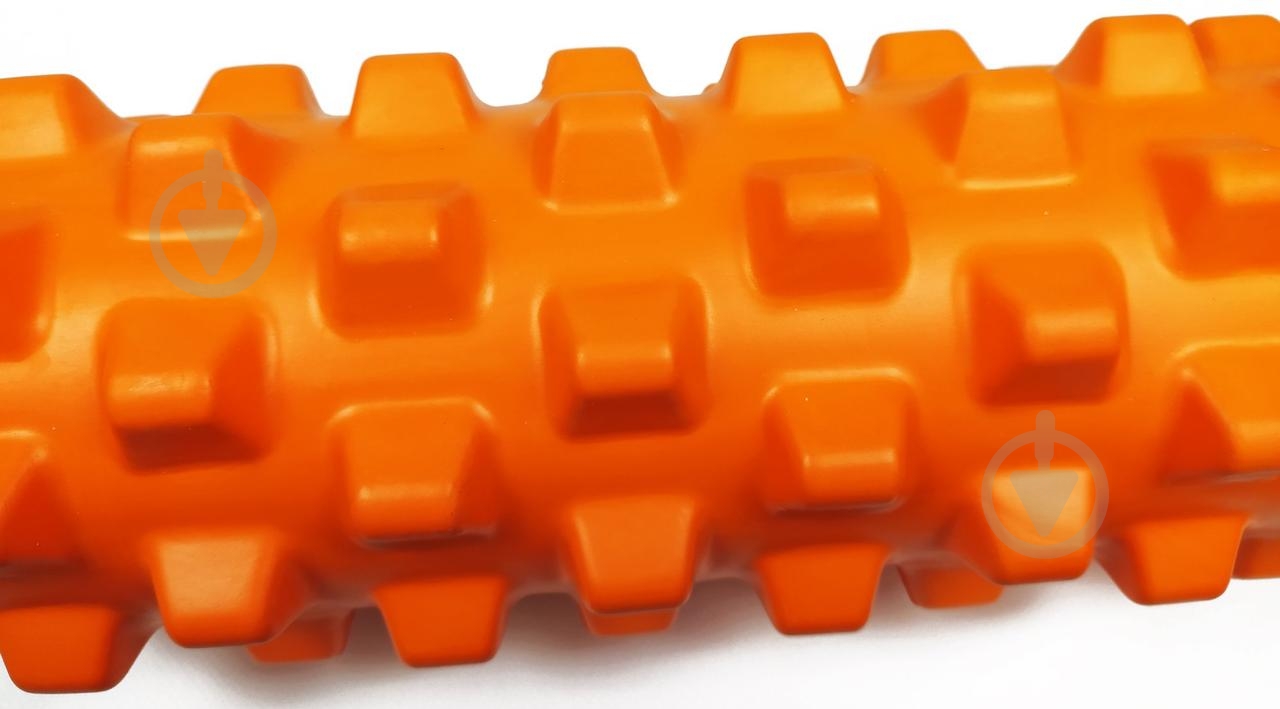 Ролик массажный EasyFit EVA Spikes оранжевый 33 см оранжевый - фото 3