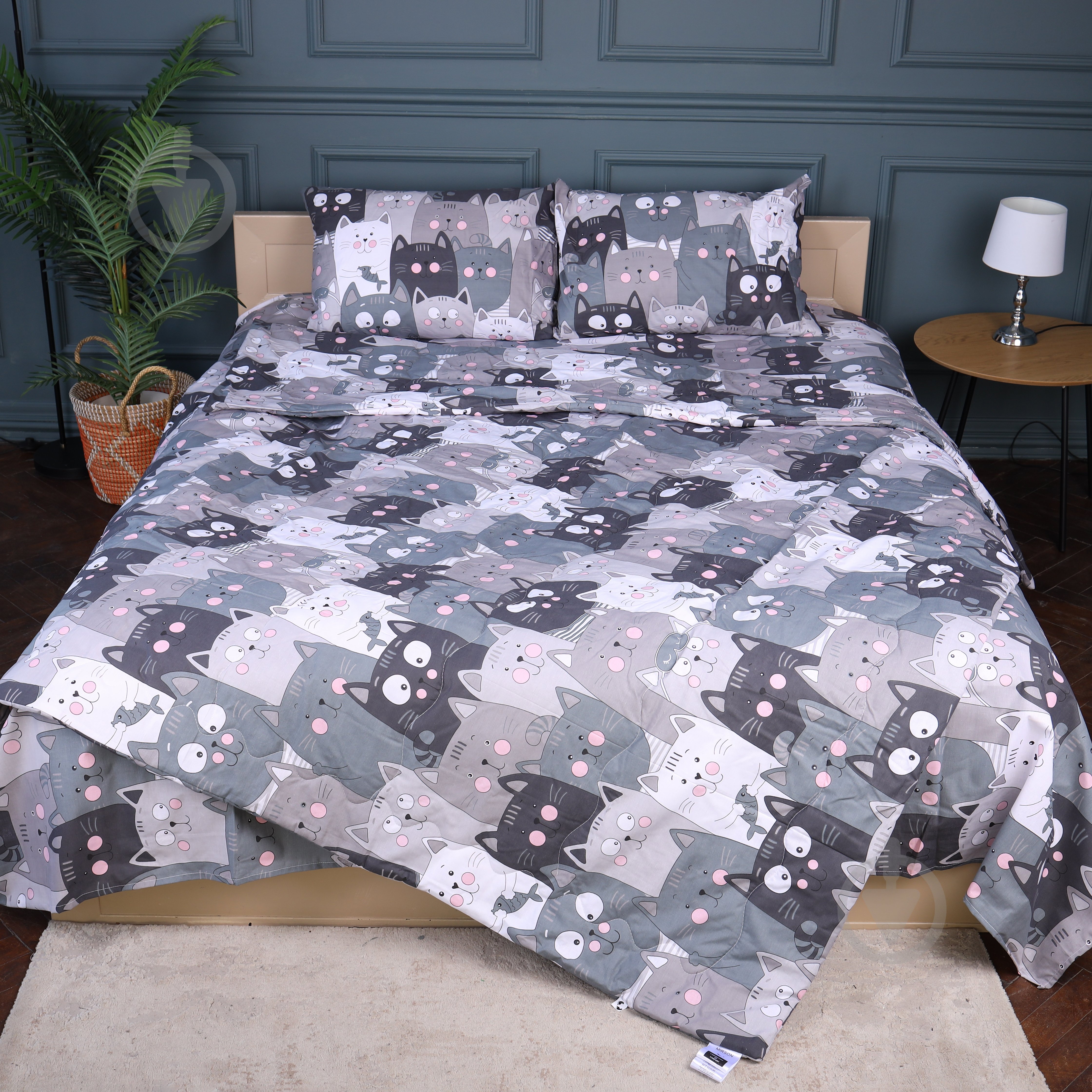 Набор №2935 Сolor Fun Line 17-0543 Hendri BamBoo лето (одеяло + 2 подушки + 2 наволочки + простынь) 155x215 см MirSon разноцветный - фото 3