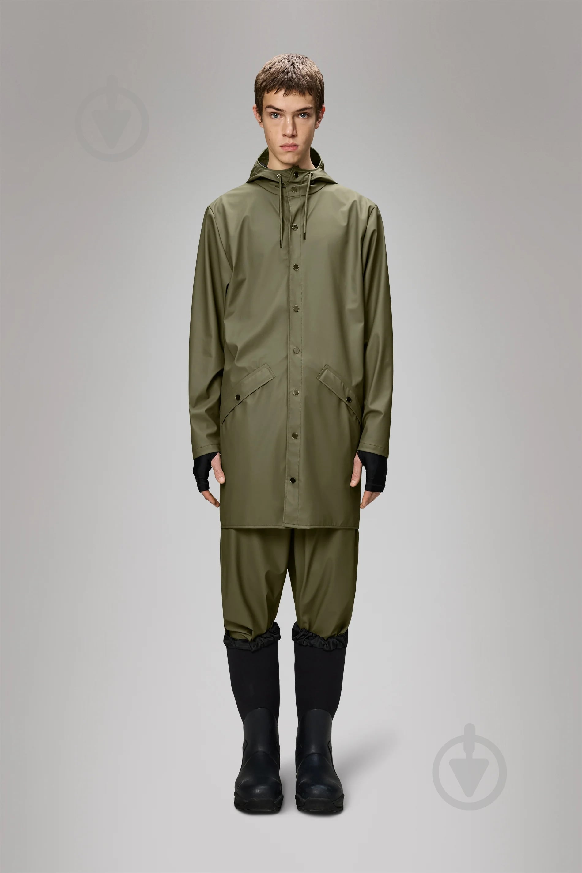 Куртка Rains Long Jacket 1202-Green р.S-M - фото 2