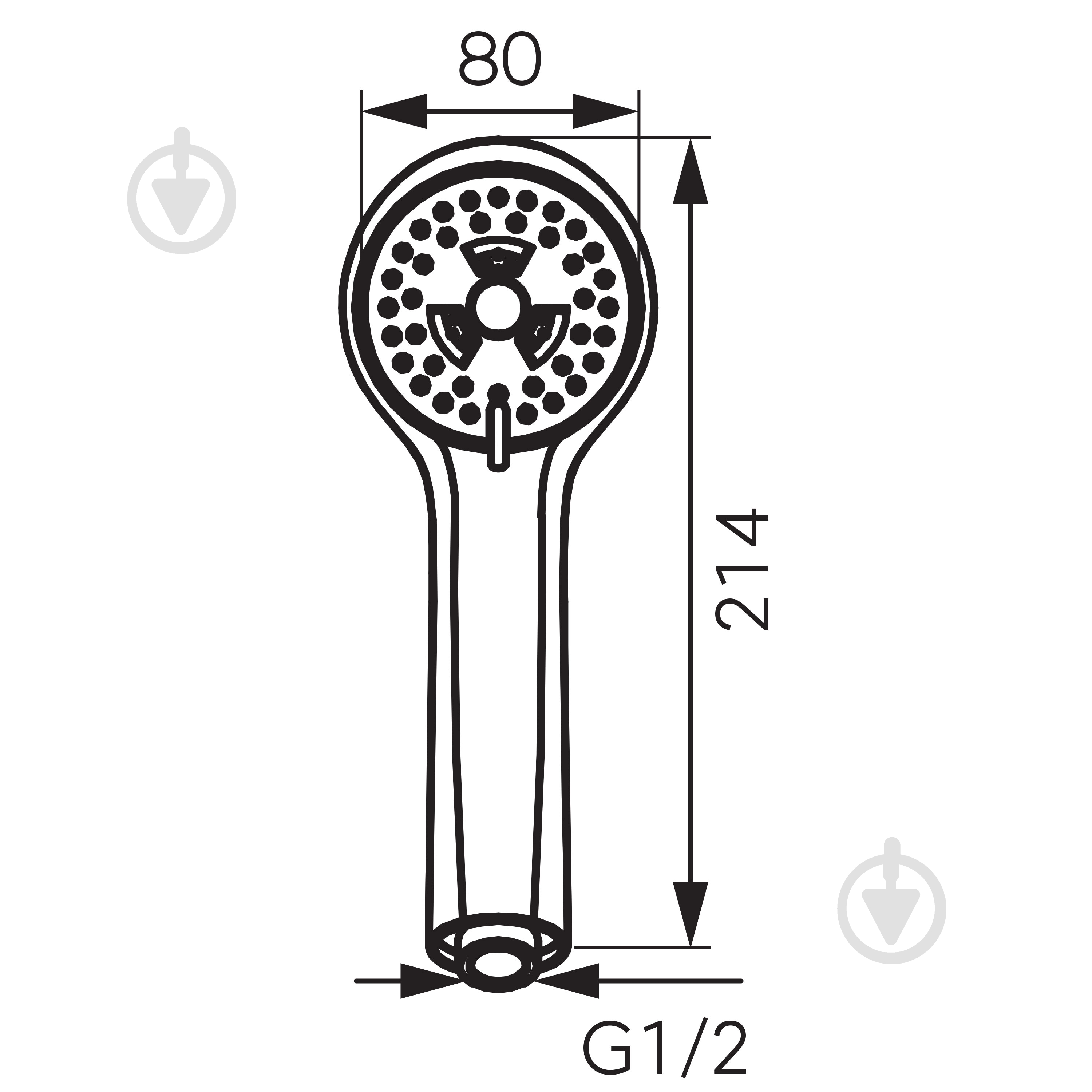 Ручной душ Ferro Sole 100 мм S300 - фото 2 Ручной душ Ferro Sole 100 мм S300 - фото 2