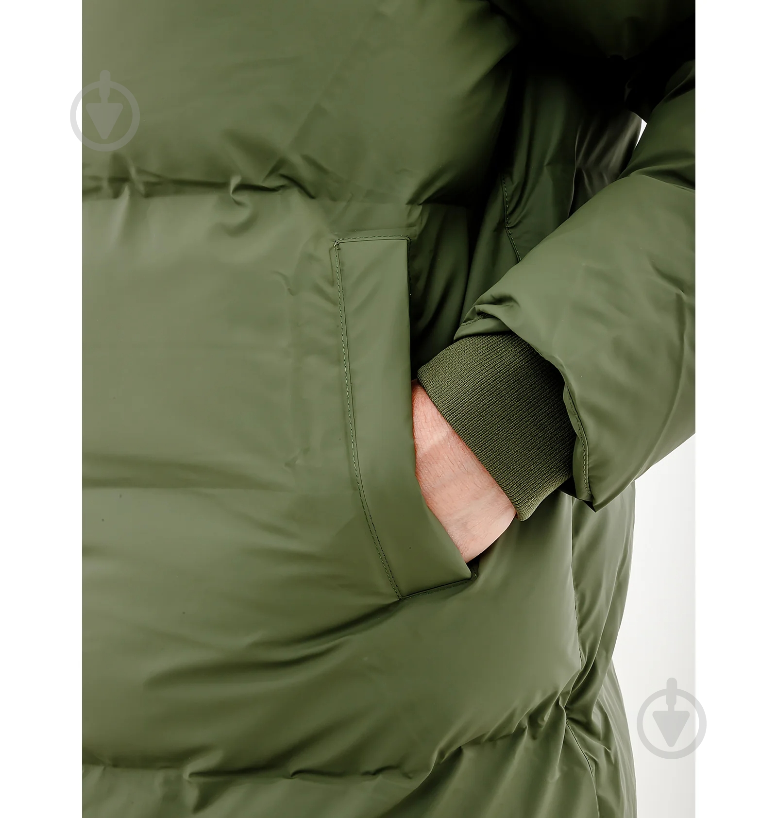 Куртка Rains LONG PUFFER JACKET 1507-Olive р.L-XL - фото 4