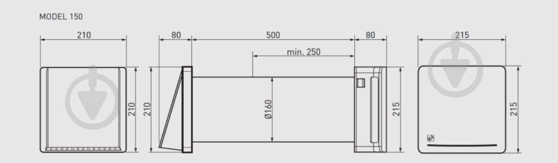Рекуператор Soler&Palau с дистанционным пультом RESPIRO 150 RD - фото 6