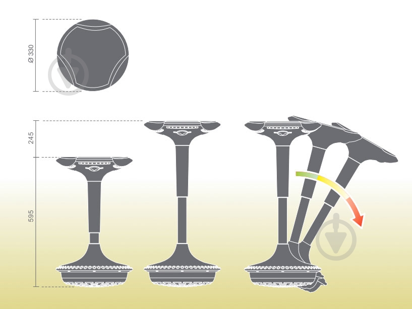 Стілець Special4You офісний SITOOL рожевий - фото 5