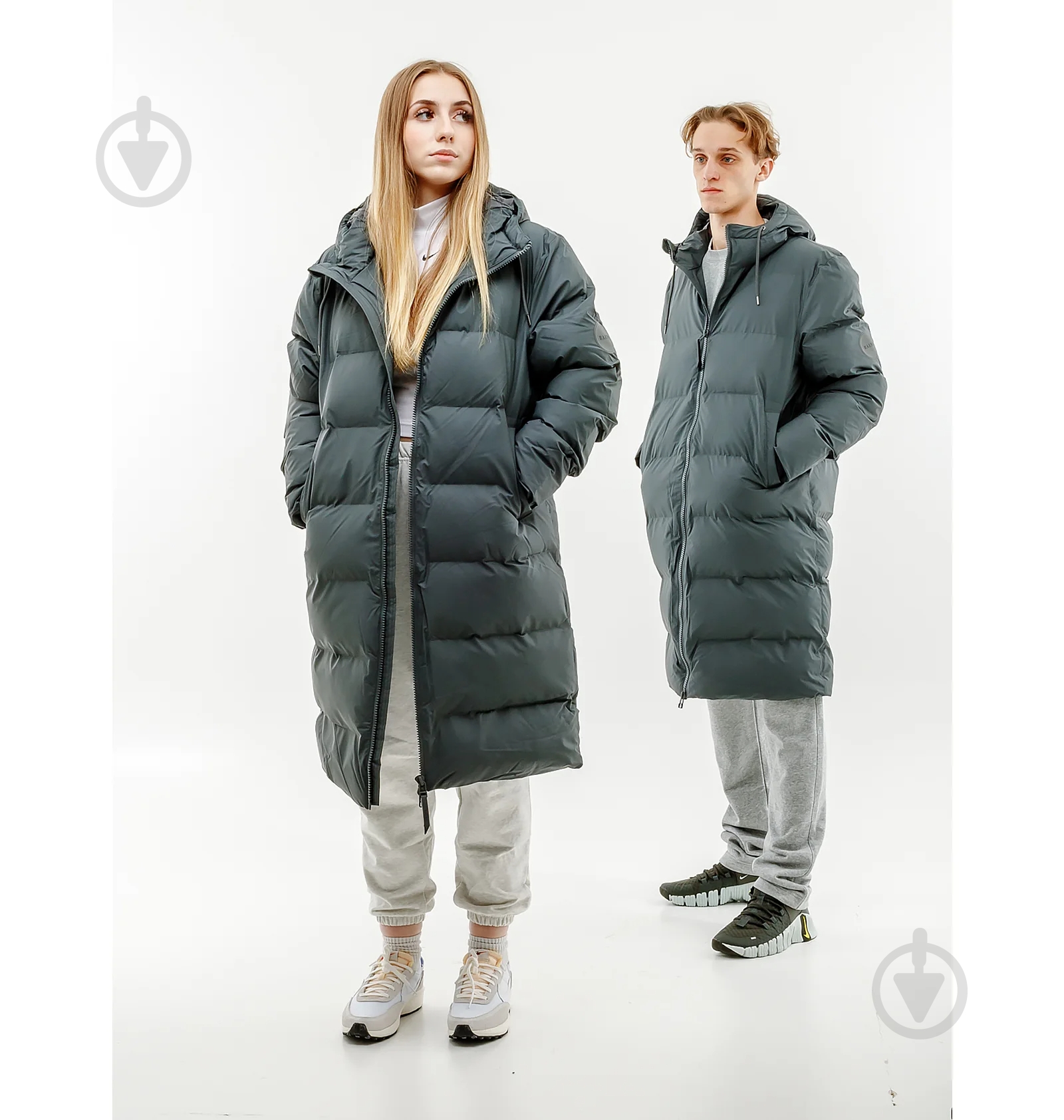 Куртка Rains LONG PUFFER JACKET 1507-Slate р.S-M - фото 5