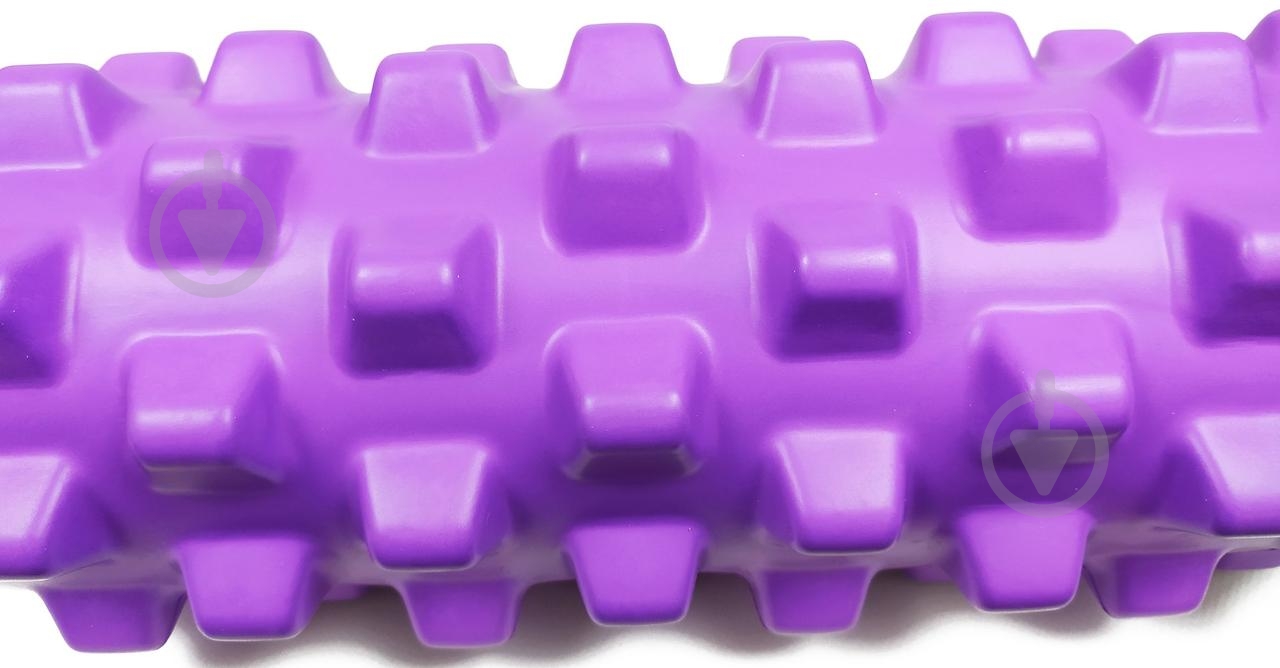 Ролик массажный EasyFit EVA Spikes фиолетовый 33 см - фото 3