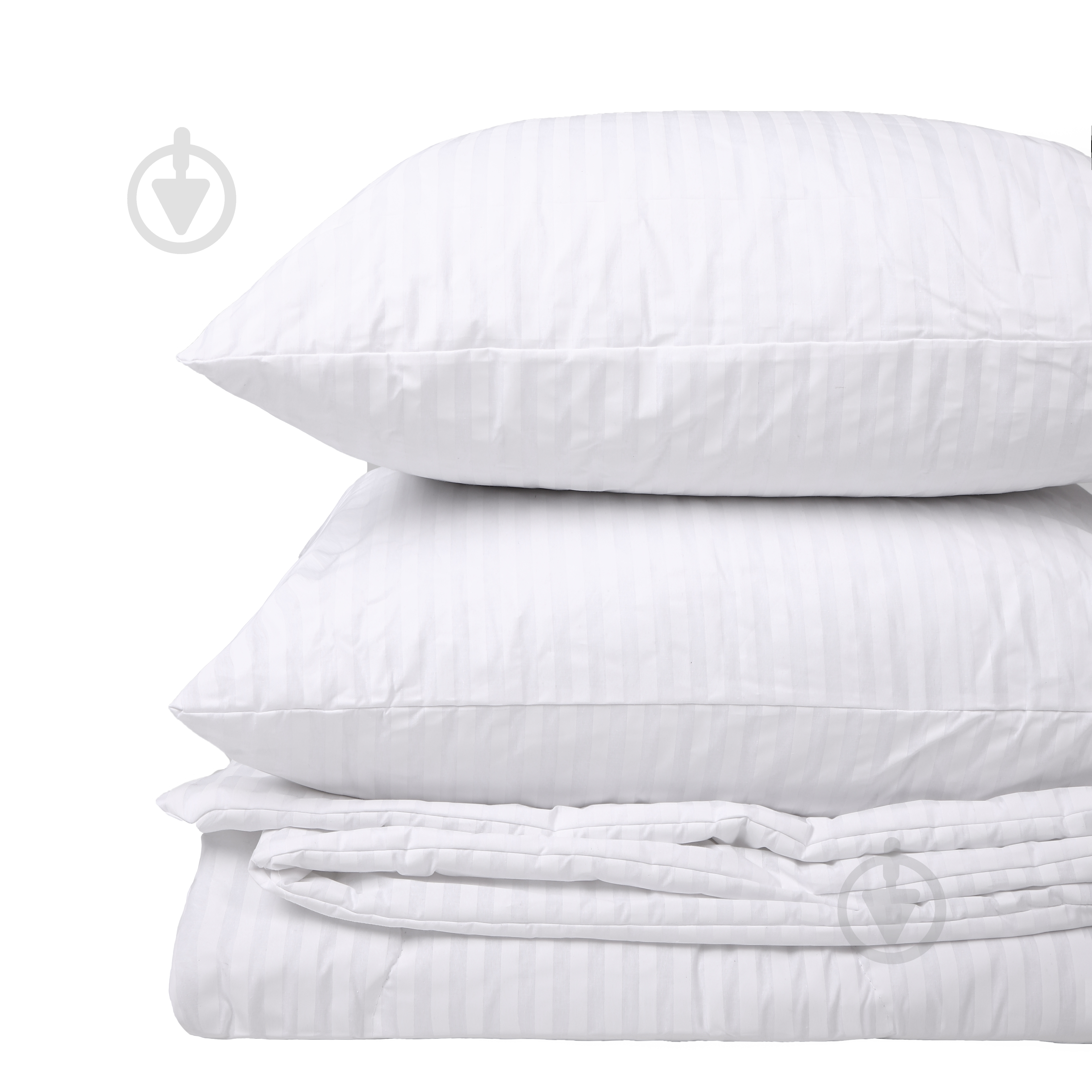 Набор №2944 Сolor Fun Line 17-0605 Stripe White лето (одеяло + 2 подушки + 2 наволочки + простынь) 155x215 см MirSon белый - фото 2