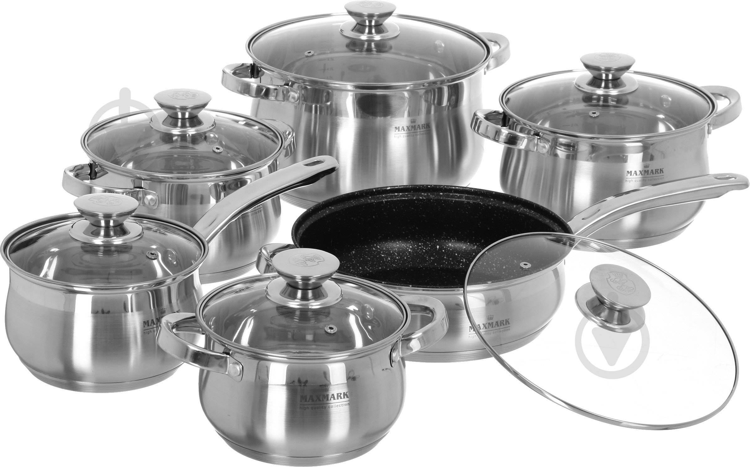 Набір посуду Maxmark 12 предметів MK-BL2512А - фото 1 Набір посуду Maxmark 12 предметів MK-BL2512А - фото 1
