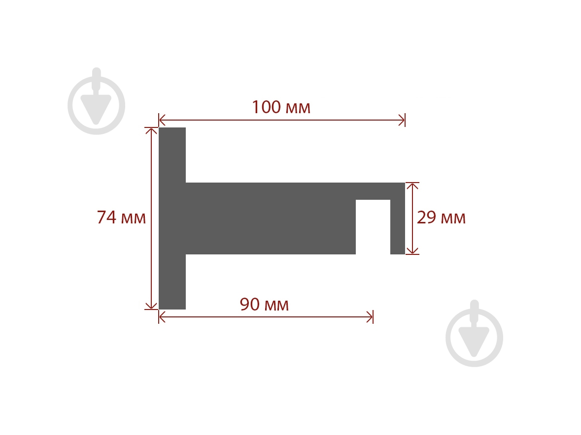 Комплект карниза Quadrum одинарный 9/300 см белый с черными крючками. - фото 5