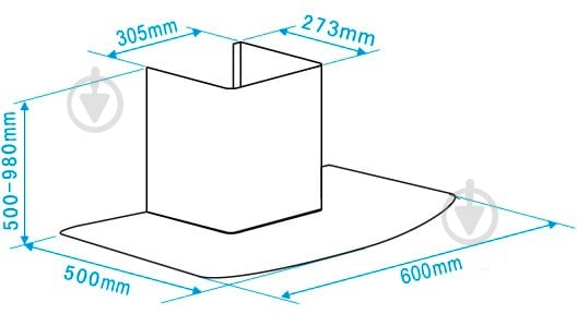 Вытяжка Interline GLASS X/V A/60 EB - фото 9