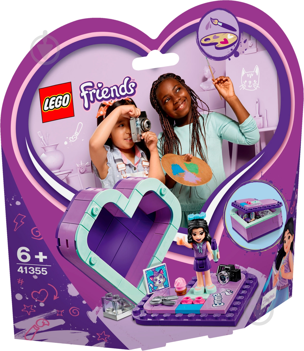 Конструктор LEGO Friends Шкатулка-сердечко Эммы 41355 - фото 1 Конструктор LEGO Friends Шкатулка-сердечко Эммы 41355 - фото 1