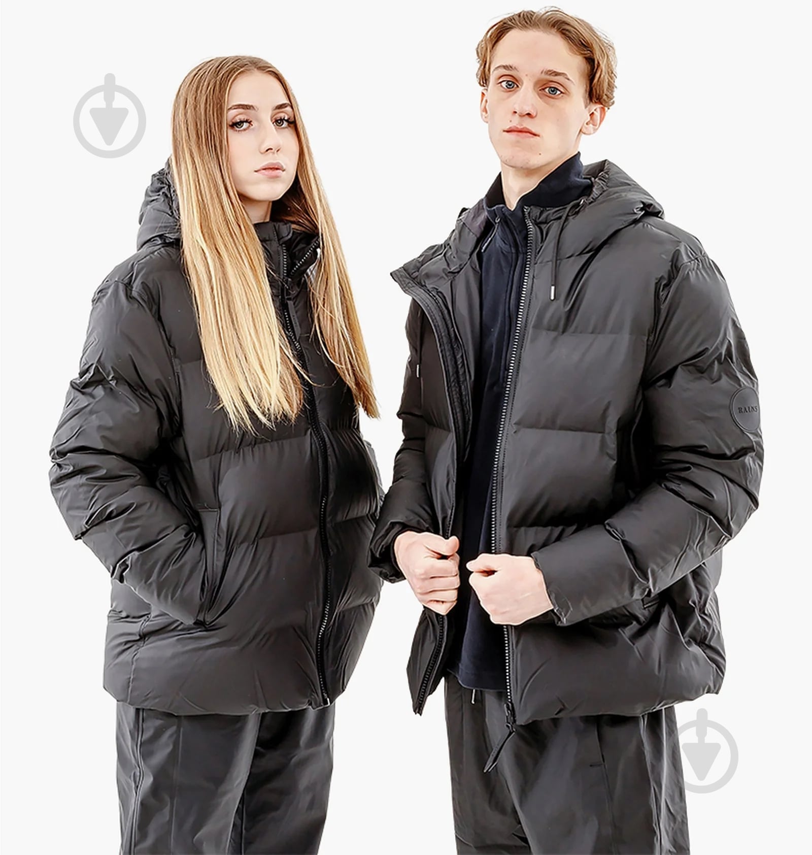 Куртка Rains Puffer Jacket 1506-Black р.2XS черная - фото 1