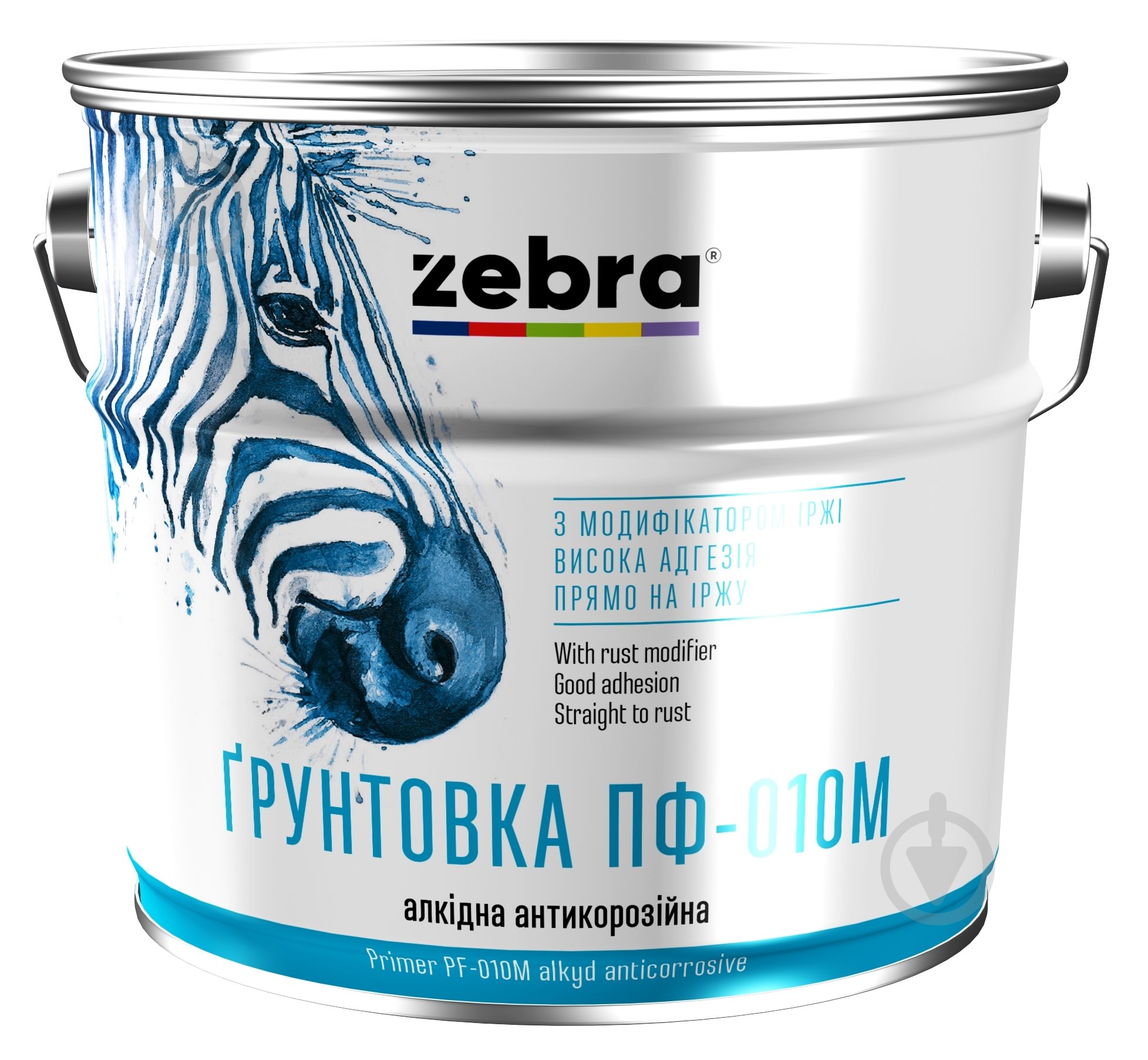 Ґрунтовка ZEBRA ПФ-010М серія Акварель 818 темно-сірий мат 2,8 кг - фото 1