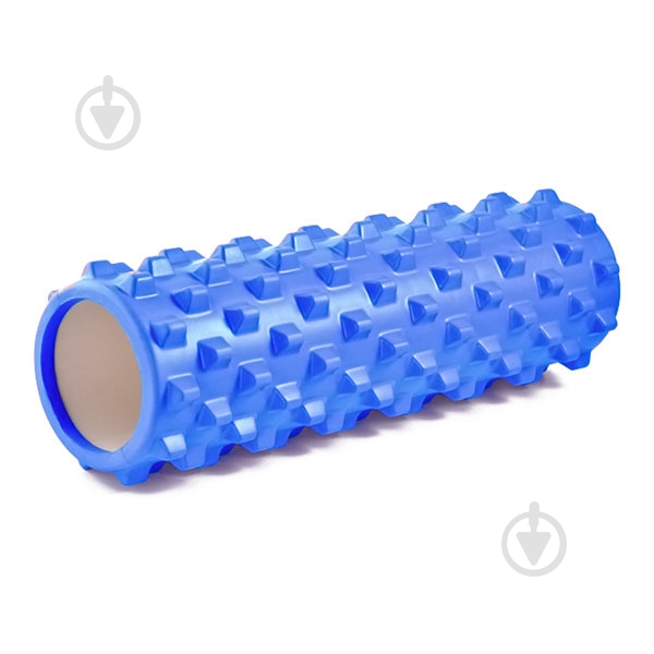 Ролик массажный EasyFit Grid Roller Pro синий 45 см - фото 1