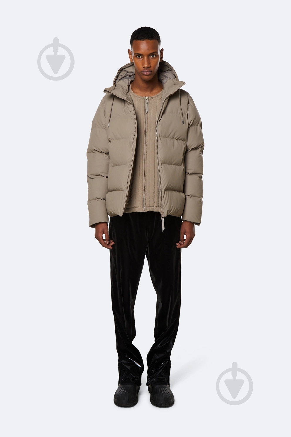 Куртка Rains PUFFER JACKET 1506-Taupe р.M-L - фото 6