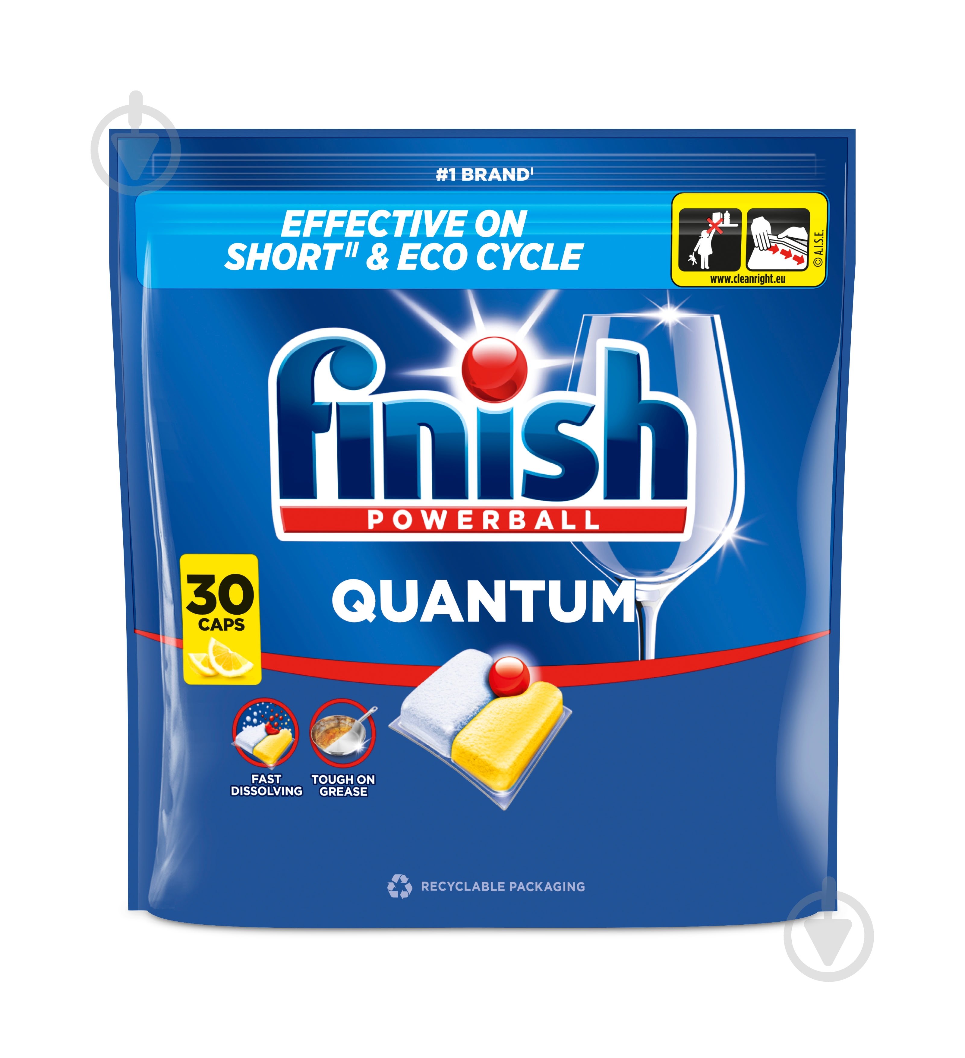Капсулы для посудомоечных машин Finish Quantum Лимон 30 шт. - фото 1 Капсулы для посудомоечных машин Finish Quantum Лимон 30 шт. - фото 1