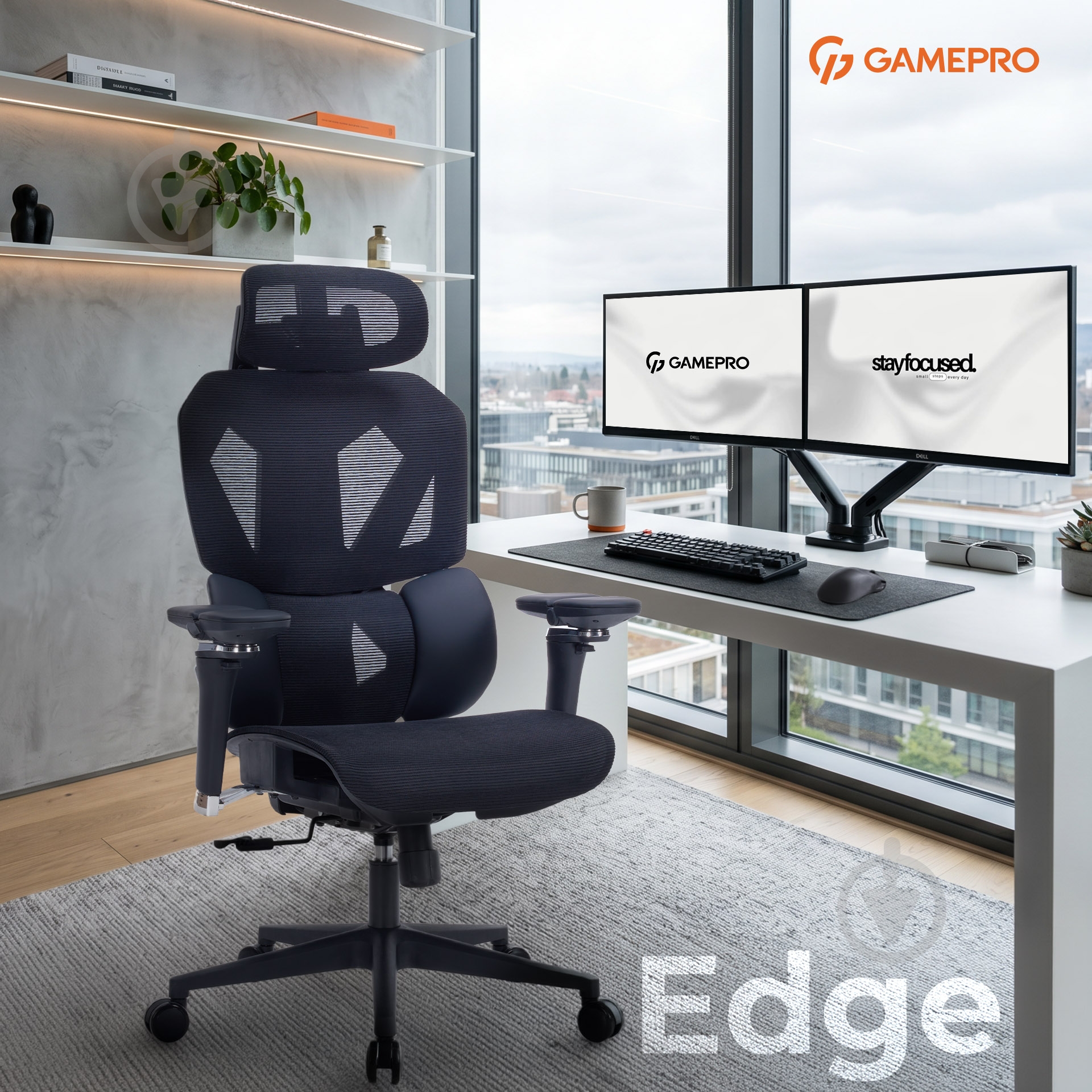 Кресло игровое GamePro EDGE GC820MB Black черный - фото 8