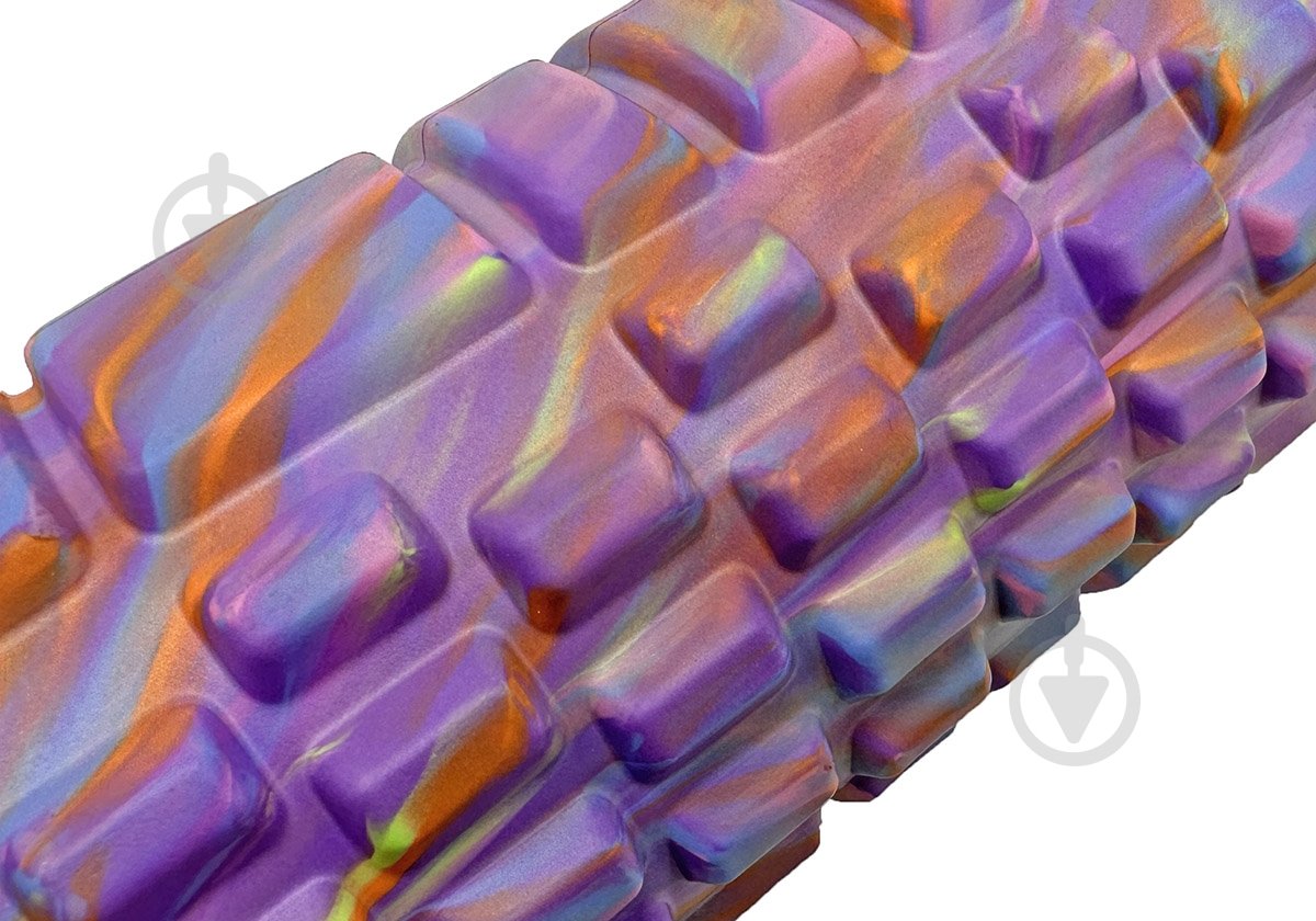Ролик массажный EasyFit Grid Roller v1.1 Multi фиолетовый 33 см - фото 3 Ролик массажный EasyFit Grid Roller v1.1 Multi фиолетовый 33 см - фото 3