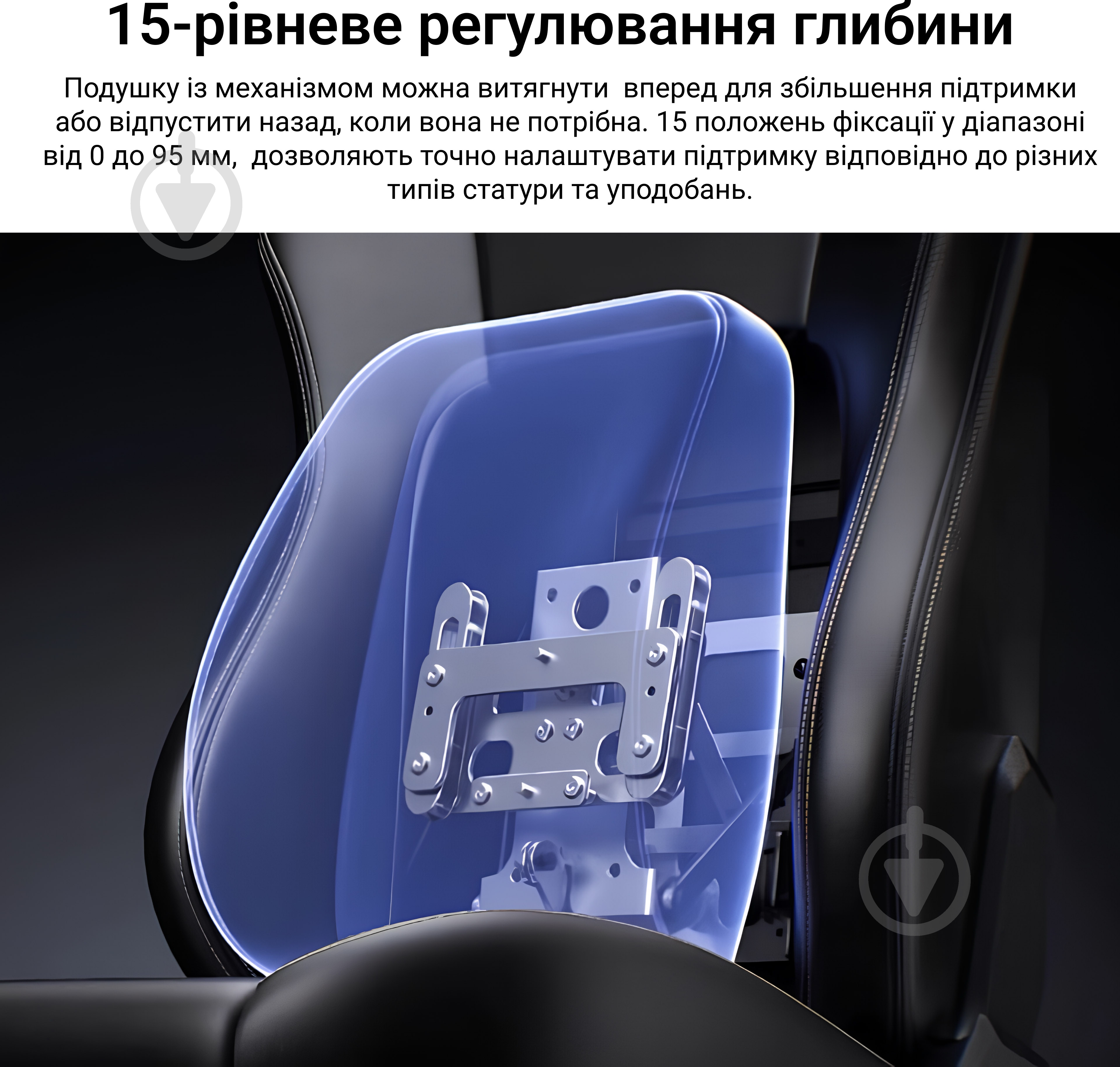 Кресло игровое Anda Seat Phantom 4 L Black Fabric черный - фото 11