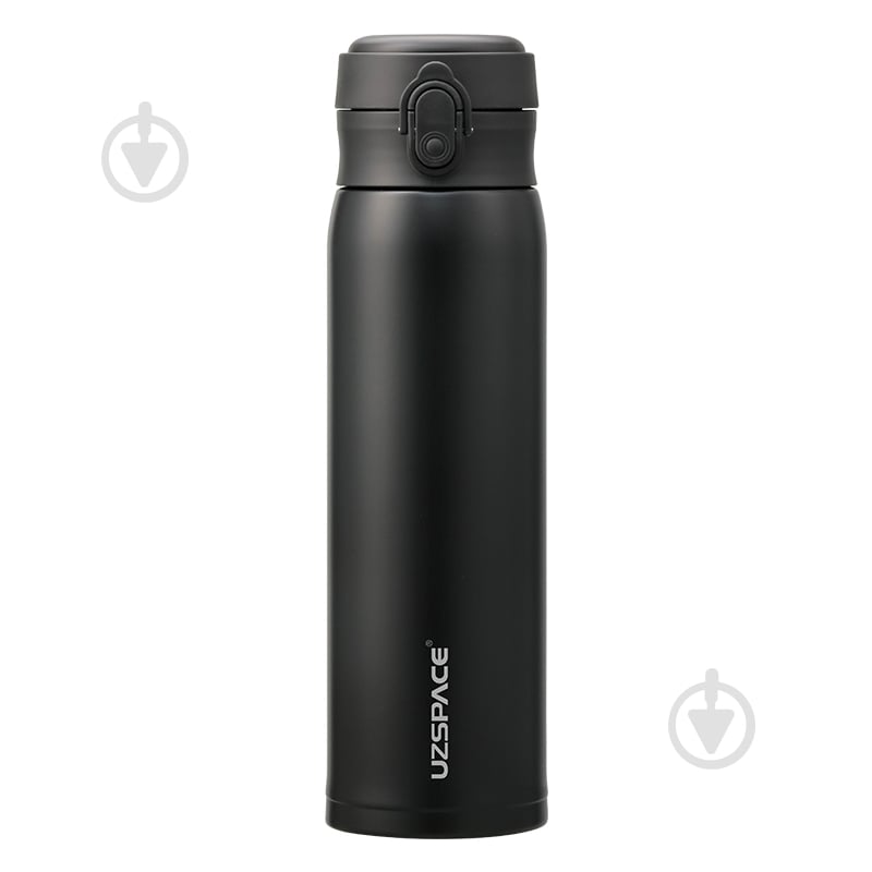 Термобутылка Uzspace 480 мл чёрная 4076 - фото 1