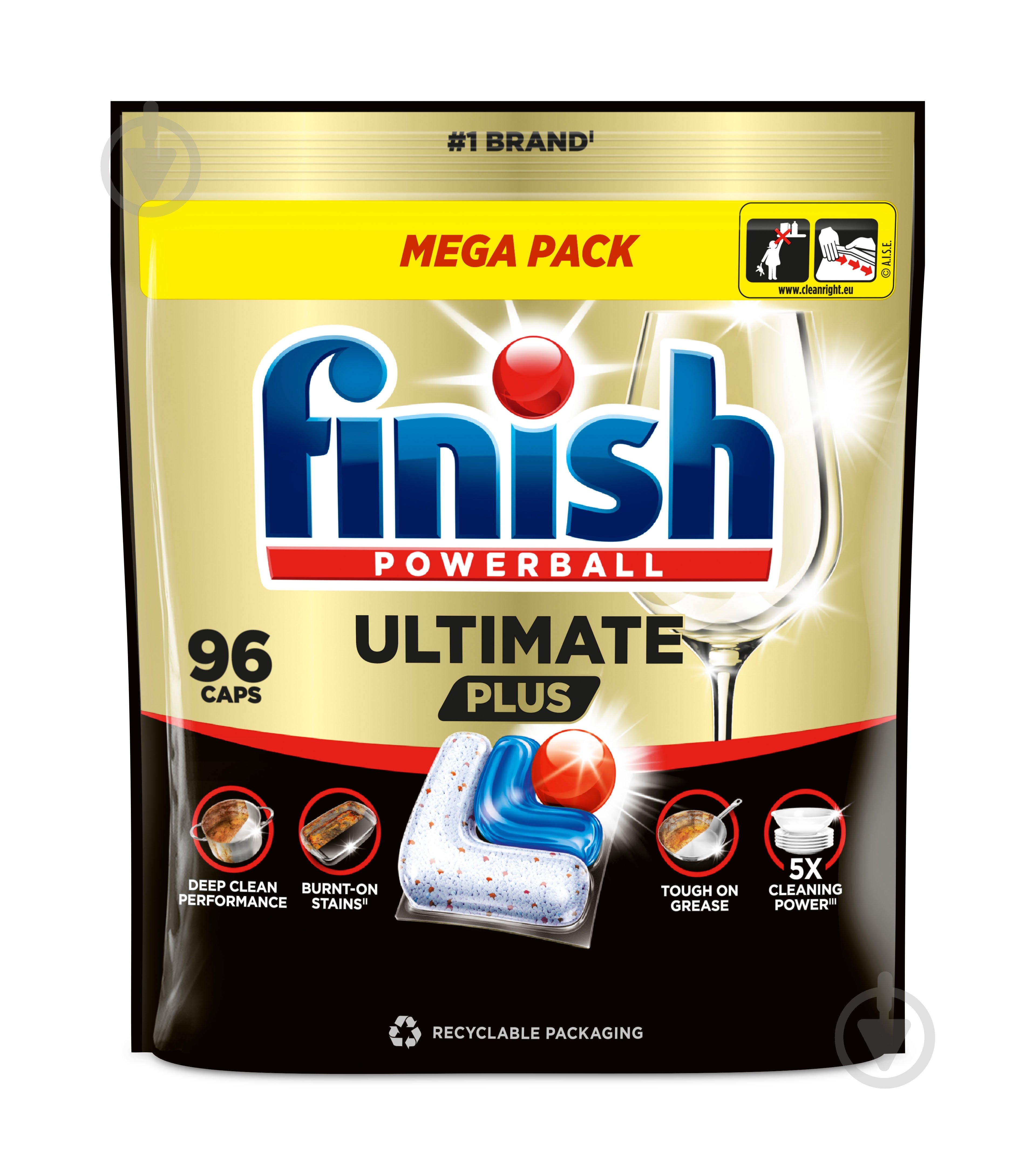 Капсулы для посудомоечных машин Finish Ultimate Plus 96 шт. - фото 1