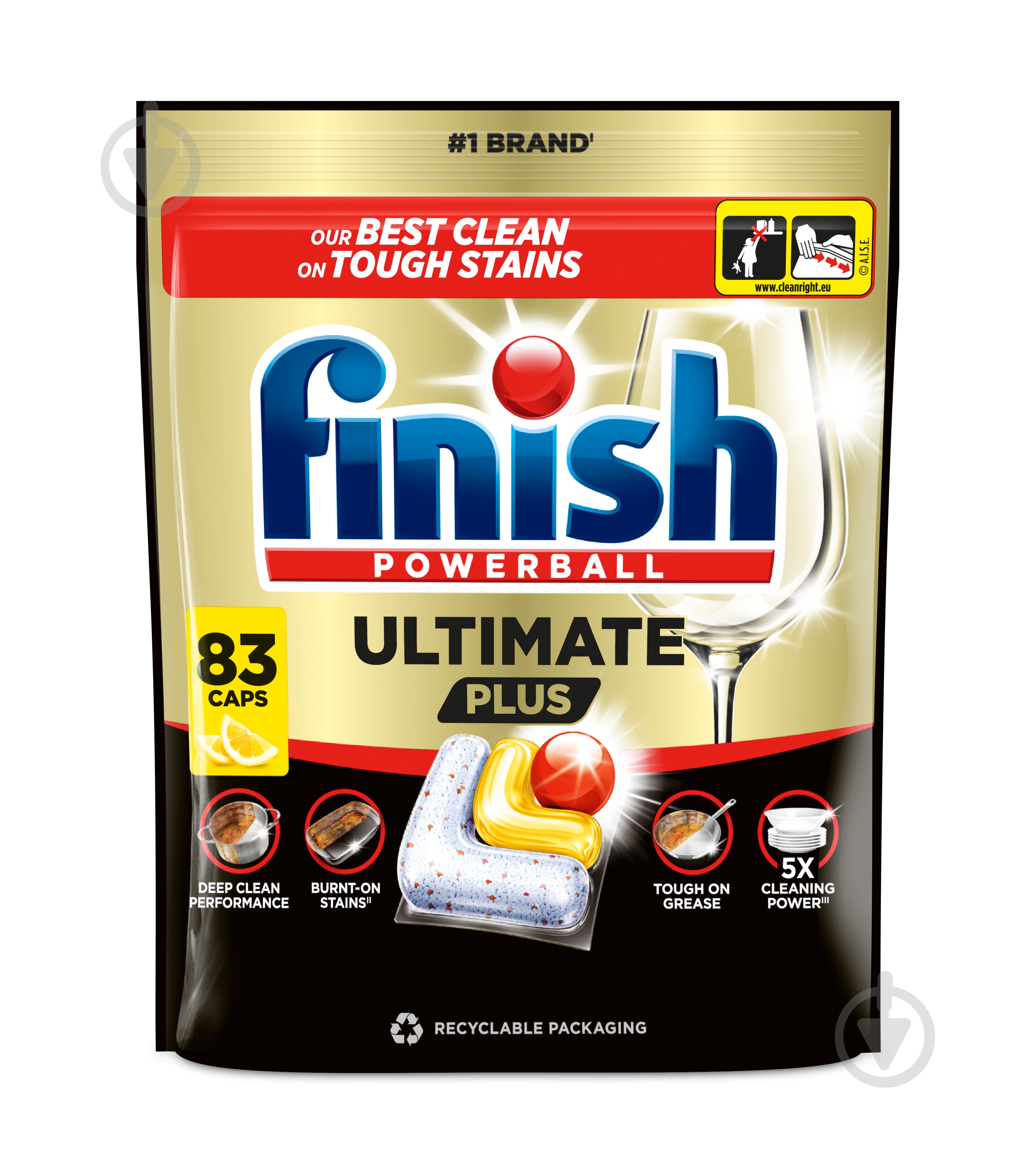 Капсули для посудомийних машин Finish Ultimate Plus Лимон 83 шт. - фото 1