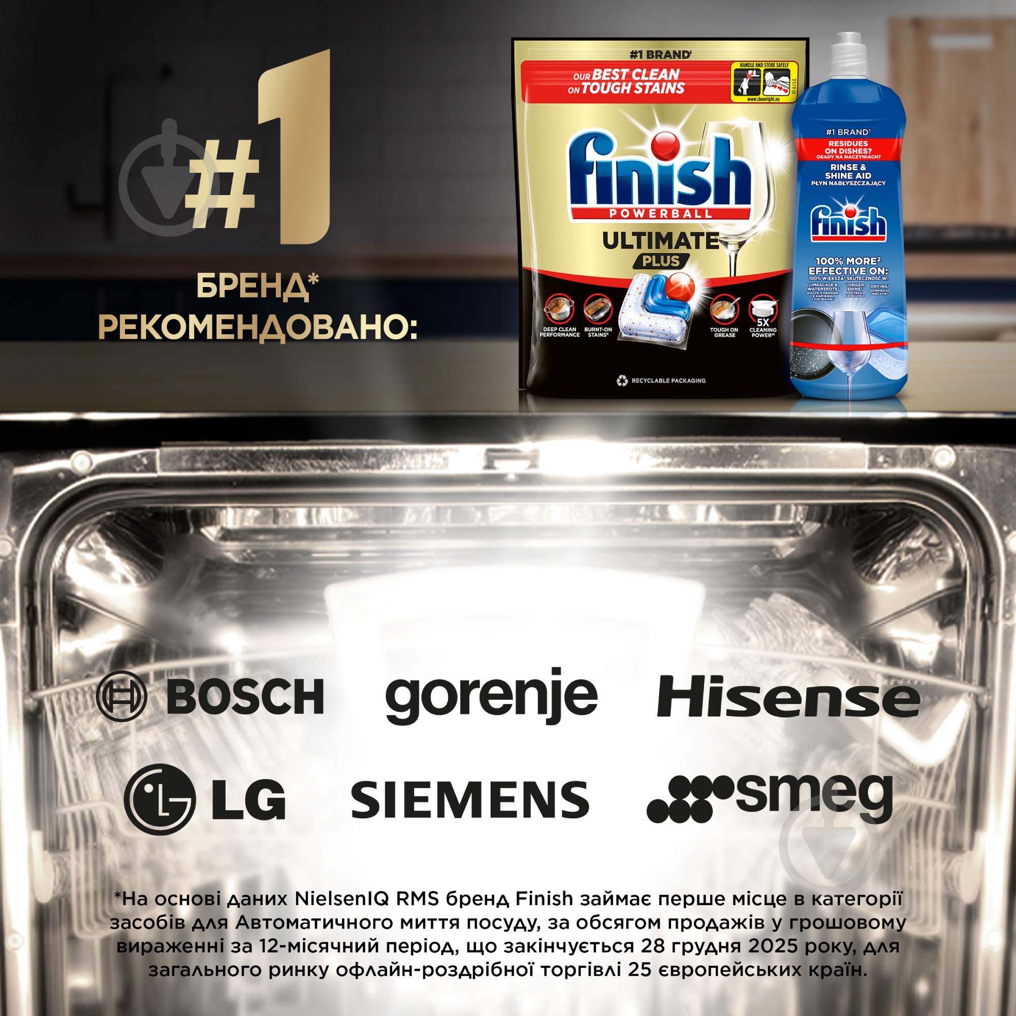 Капсули для посудомийних машин Finish Ultimate Plus Лимон 83 шт. - фото 10