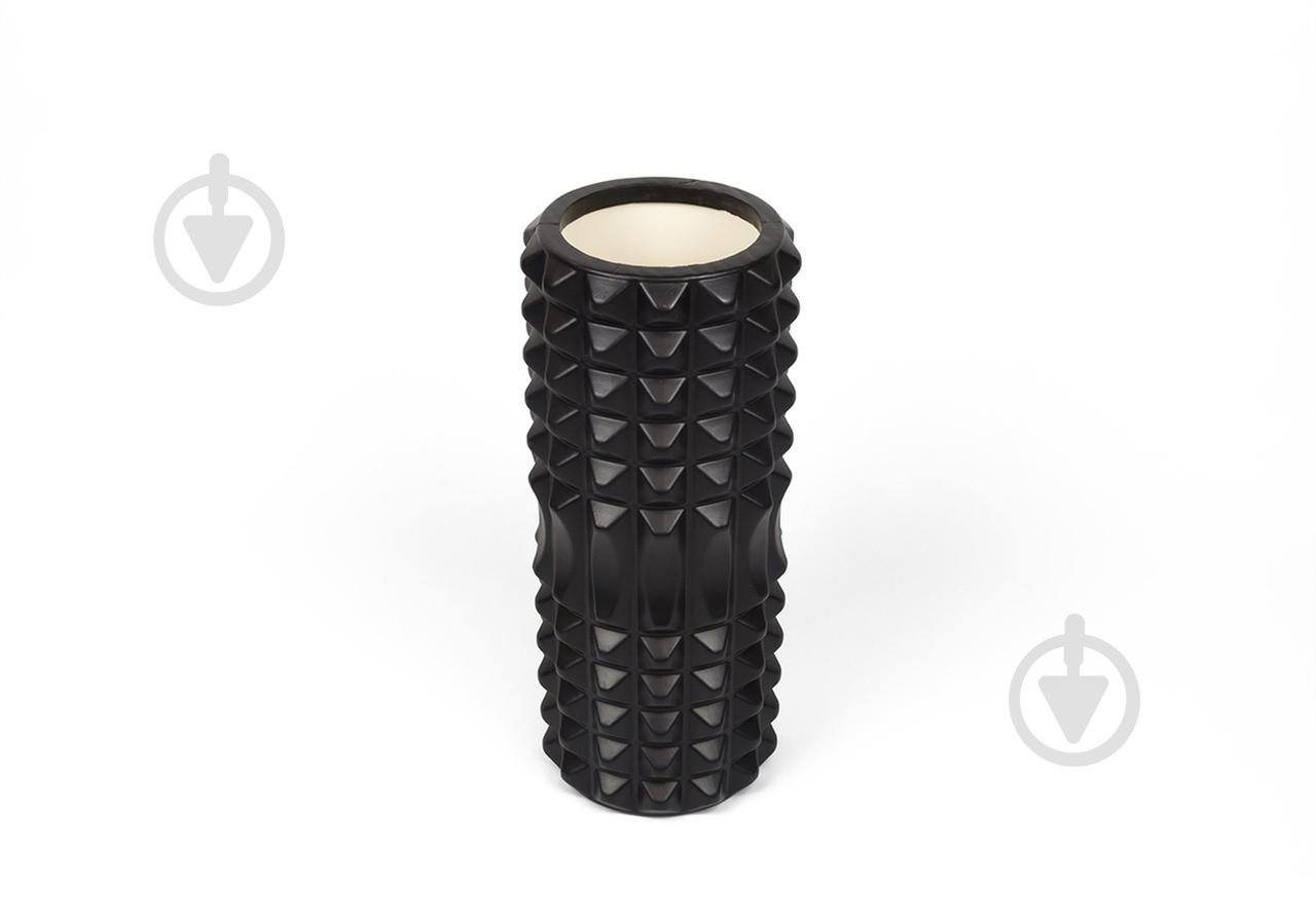 Ролик массажный EasyFit Grid Roller v1.2 черный 33 см - фото 2