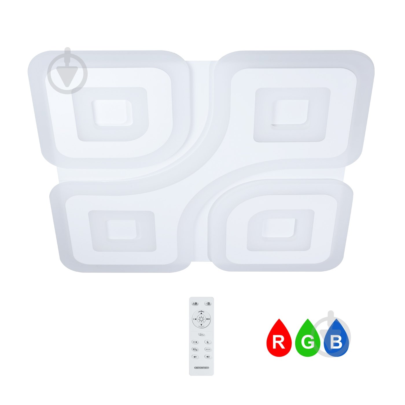 Люстра светодиодная Светкомплект ACRYLIC 08S RGB WH RC с пультом ДУ 110 Вт LED-модуль белый - фото 2