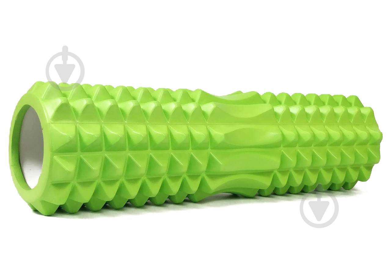 Ролик массажный EasyFit Grid Roller v2.2 салатовый 45 см - фото 1