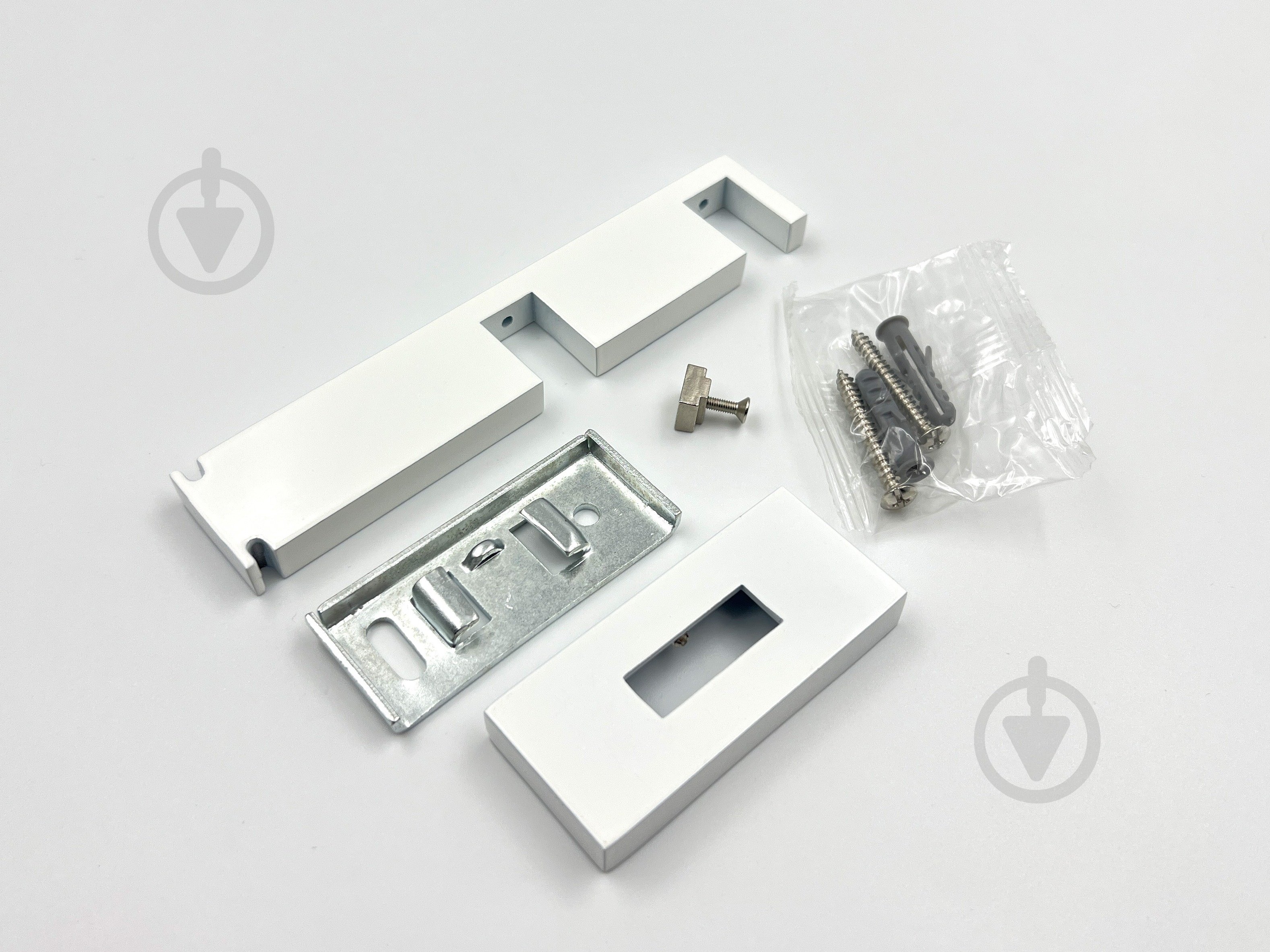 Комплект карнизу Quadrum подвійний 14/250 см білий з білими гачками - фото 4