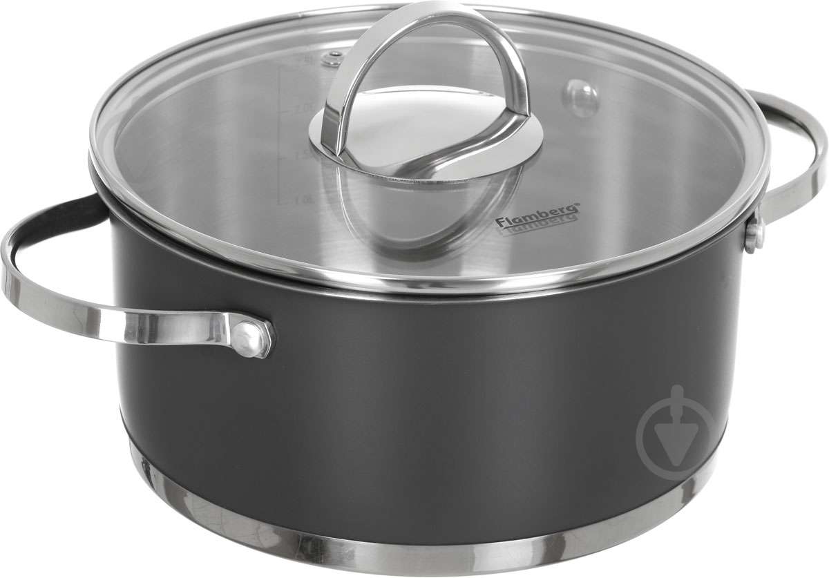 Каструля з кришкою Flamberg Graphite 2,8 л - фото 2