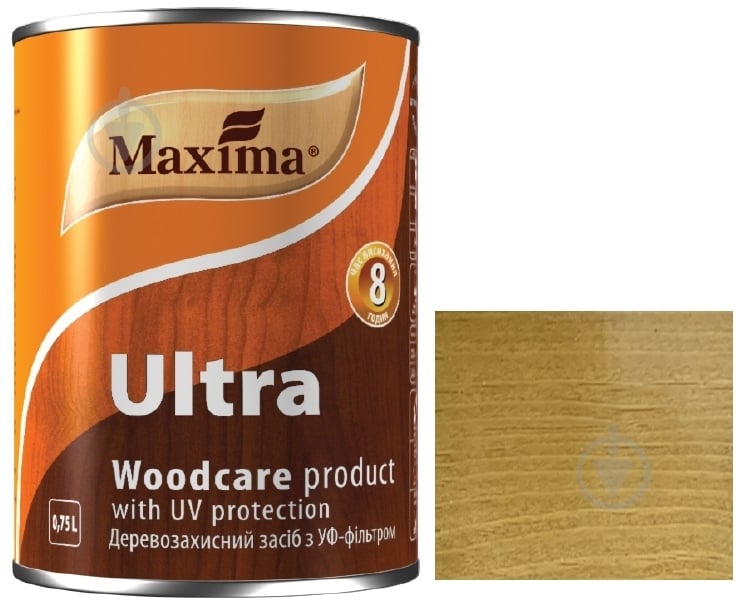 Декоративное и защитное средство для древесины Maxima Ultra дуб глянец 0,75 л - фото 1