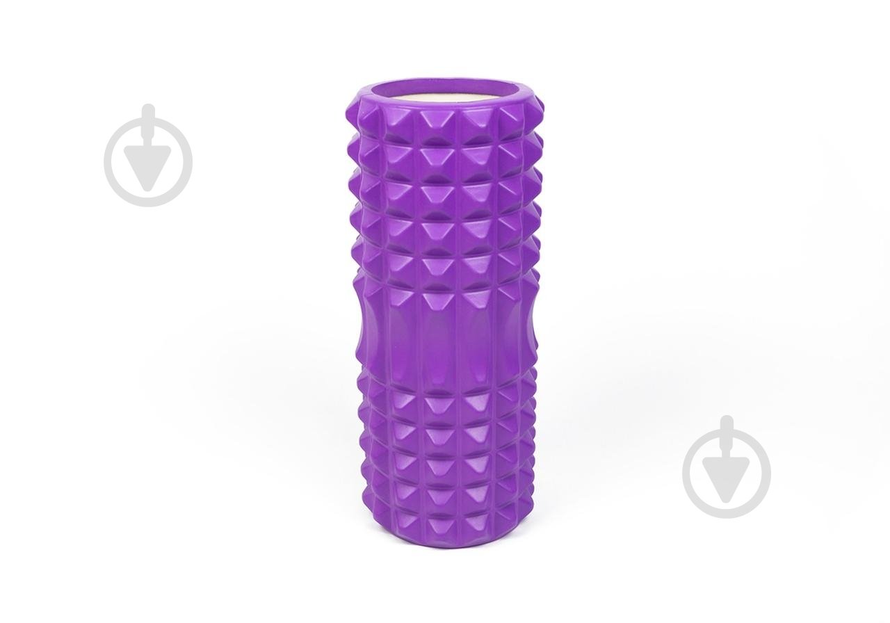 Ролик массажный EasyFit Grid Roller v1.2 фиолетовый 33 см - фото 3