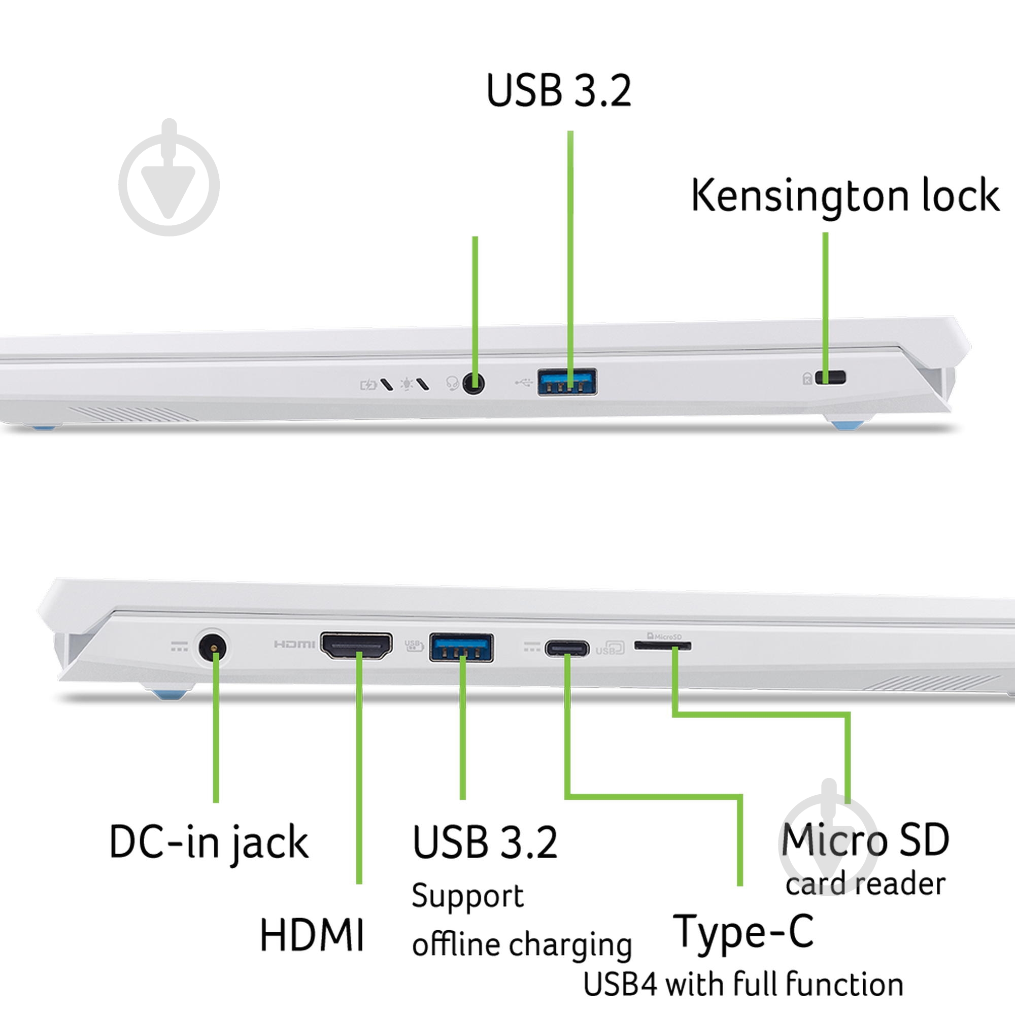 Ноутбук Acer Nitro V 14 AI ANV14-62-R9E7 14,5" (NH.QW4EU.006) pearl white - фото 2 Ноутбук Acer Nitro V 14 AI ANV14-62-R9E7 14,5" (NH.QW4EU.006) pearl white - фото 2