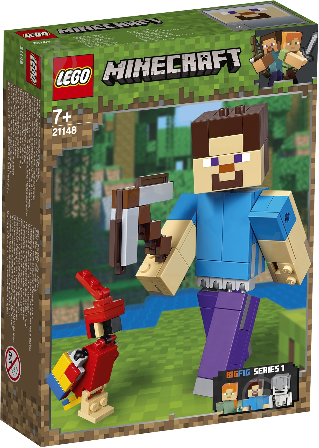 Конструктор LEGO Minecraft Стів із папугою 21148 - фото 1