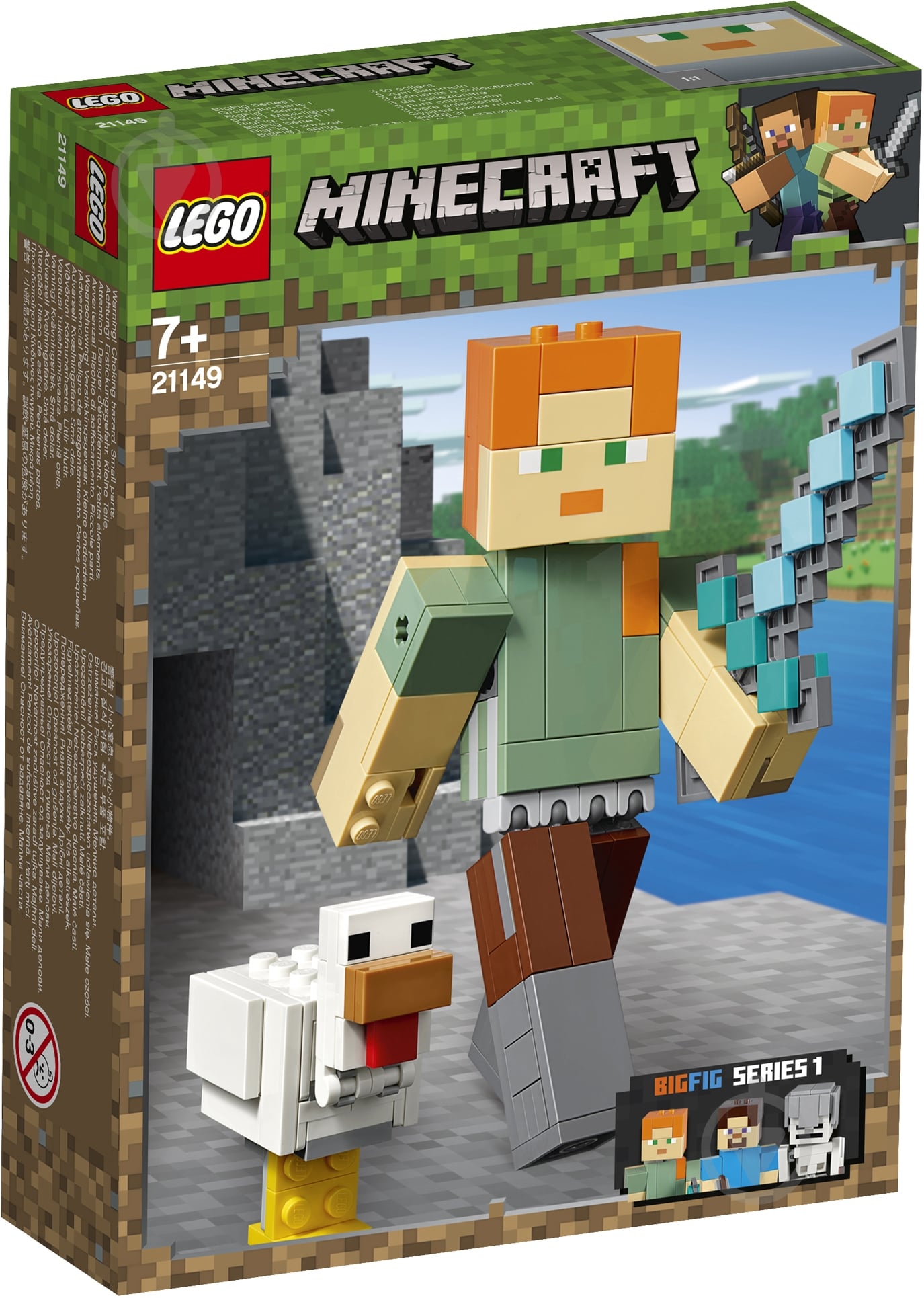 Конструктор LEGO Minecraft Алекс с цыпленком 21149 - фото 1 Конструктор LEGO Minecraft Алекс с цыпленком 21149 - фото 1