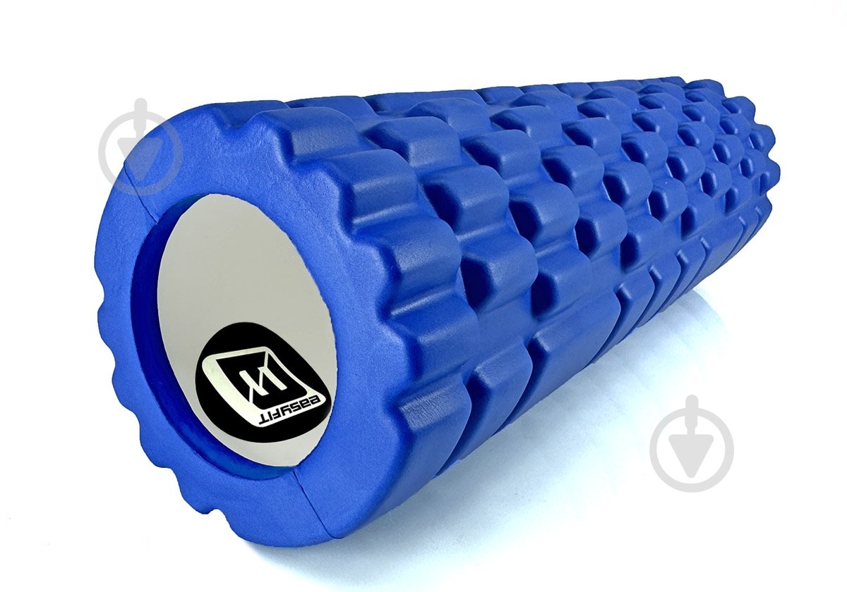 Ролик массажный EasyFit Grid Roller Mini синий 30 см - фото 1