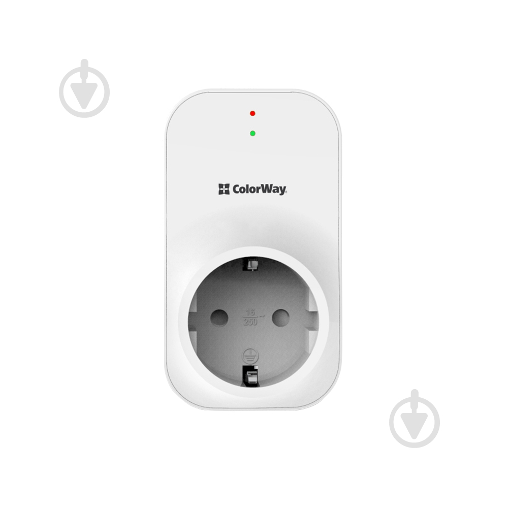 Реле напряжения на розетке ColorWay (16A/3680W) 165V/260V LED1 white CW-VR16-03L - фото 7