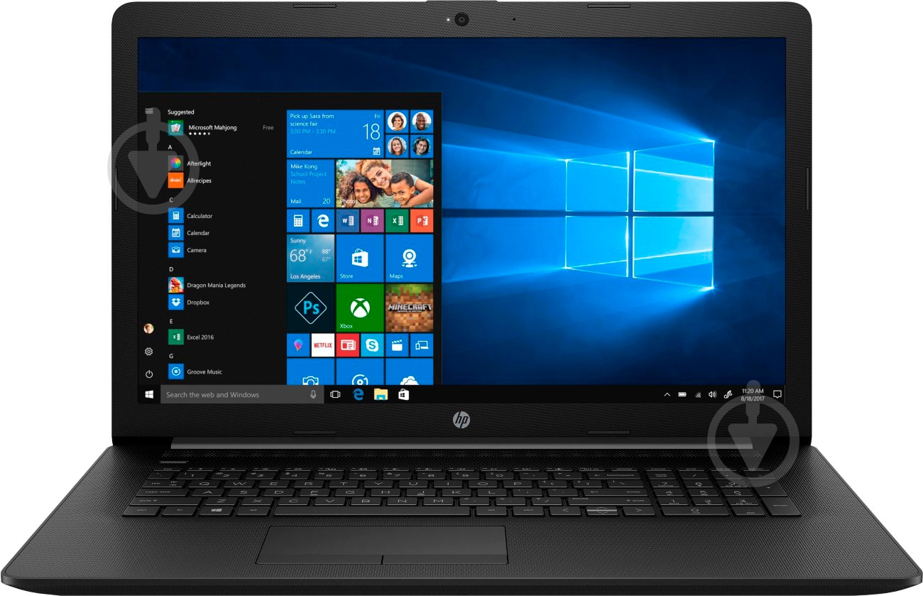 Ноутбук HP Notebook 17-ca1072ur 17,3 (24D81EA) black - фото 1
