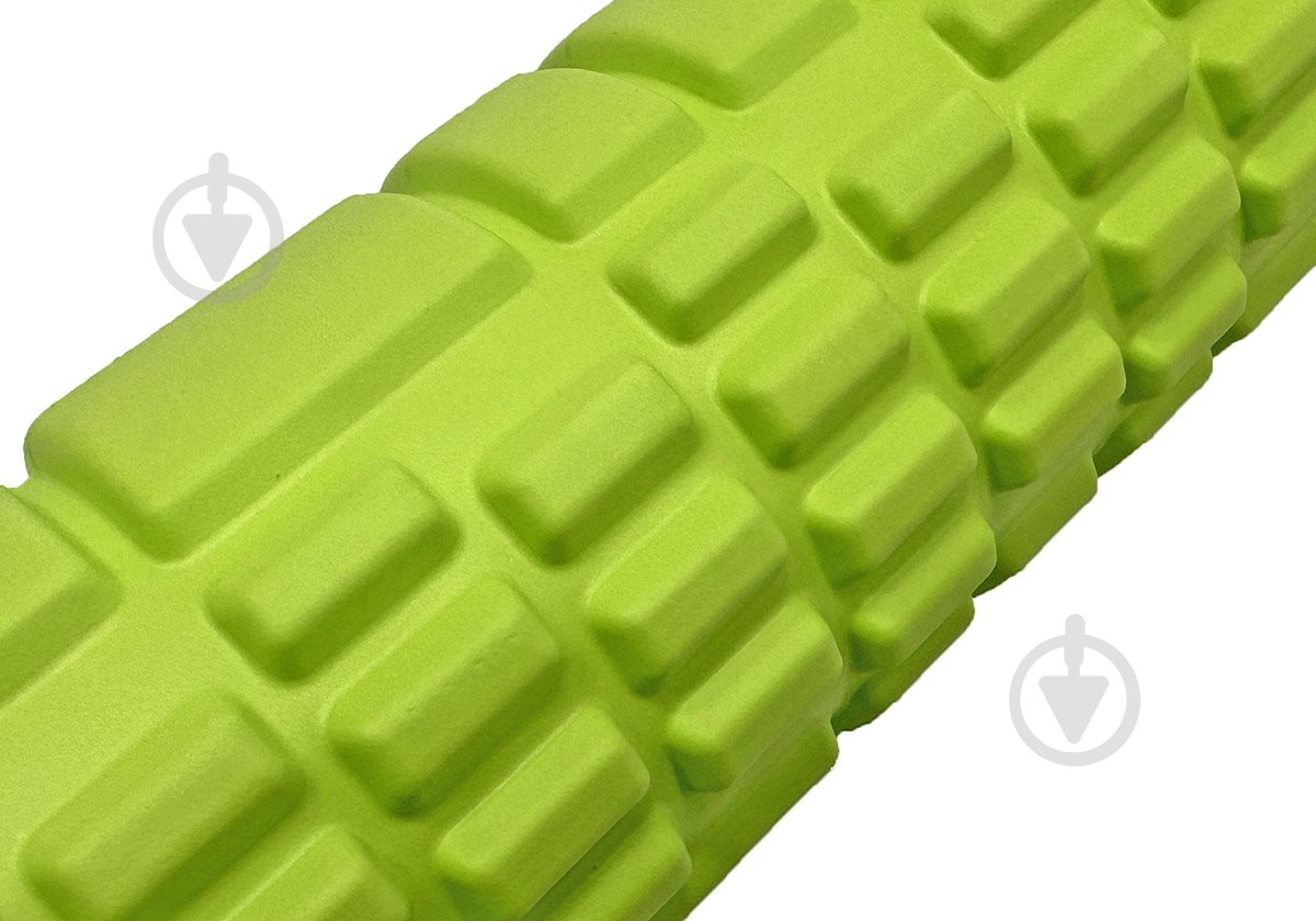 Ролик массажный EasyFit Grid Roller Mini салатовый 30 см - фото 3