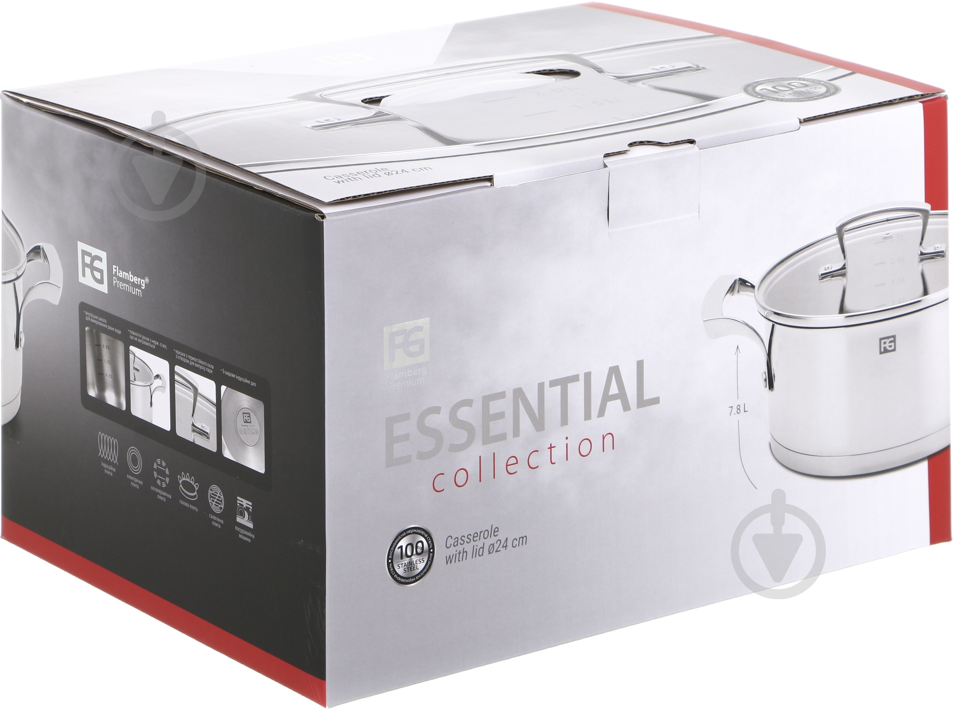 Каструля з кришкою Flamberg Premium Essential 7,8 л Premium - фото 6