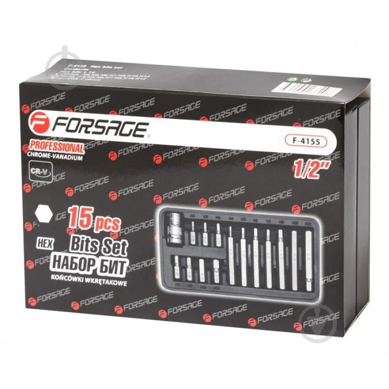 Набор бит Forsage 15 шт. F-4155C - фото 2